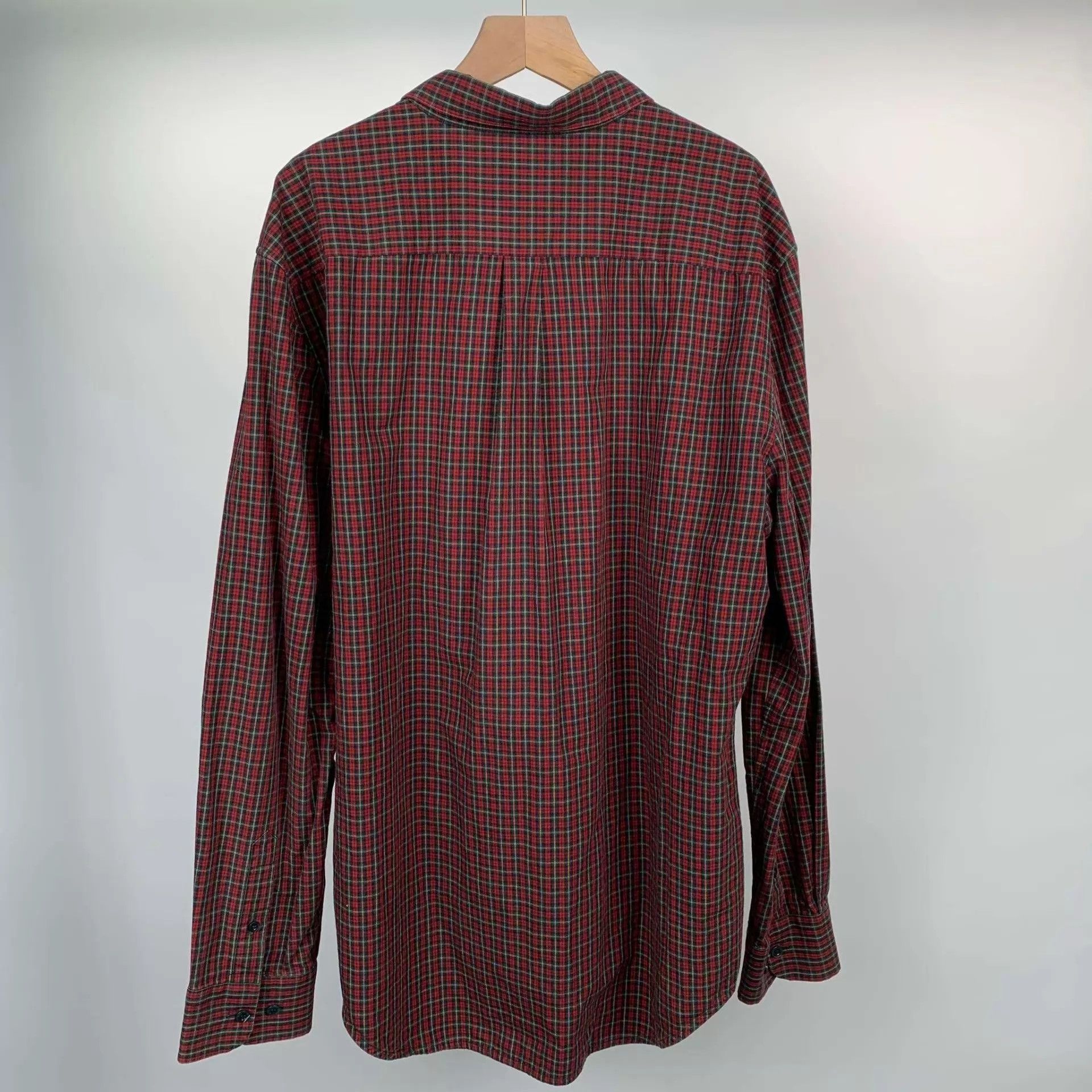 Balenciaga Balenciaga Check Shirt B Logo Red & Green 41 Size US L / EU 52-54 / 3 - 2 Thumbnail