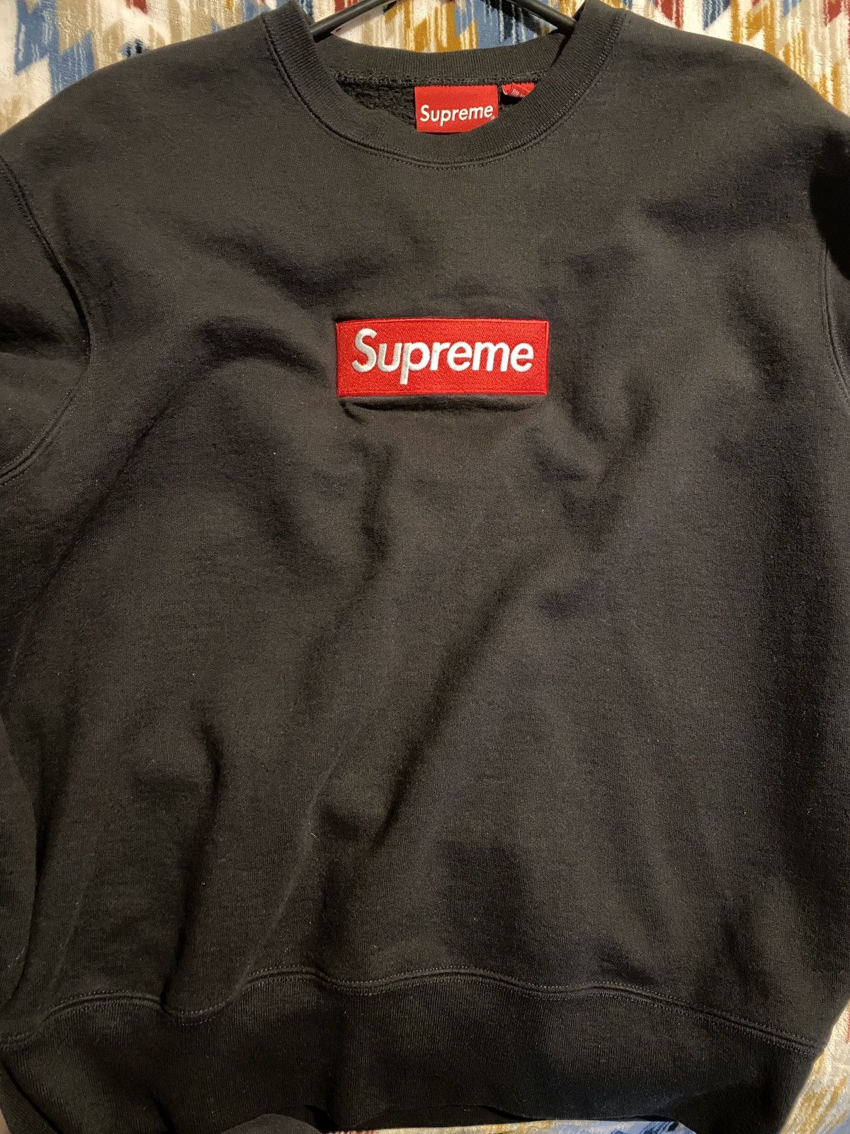 image of Supreme Box Logo Crewneck in Black, Men's (Size Small)