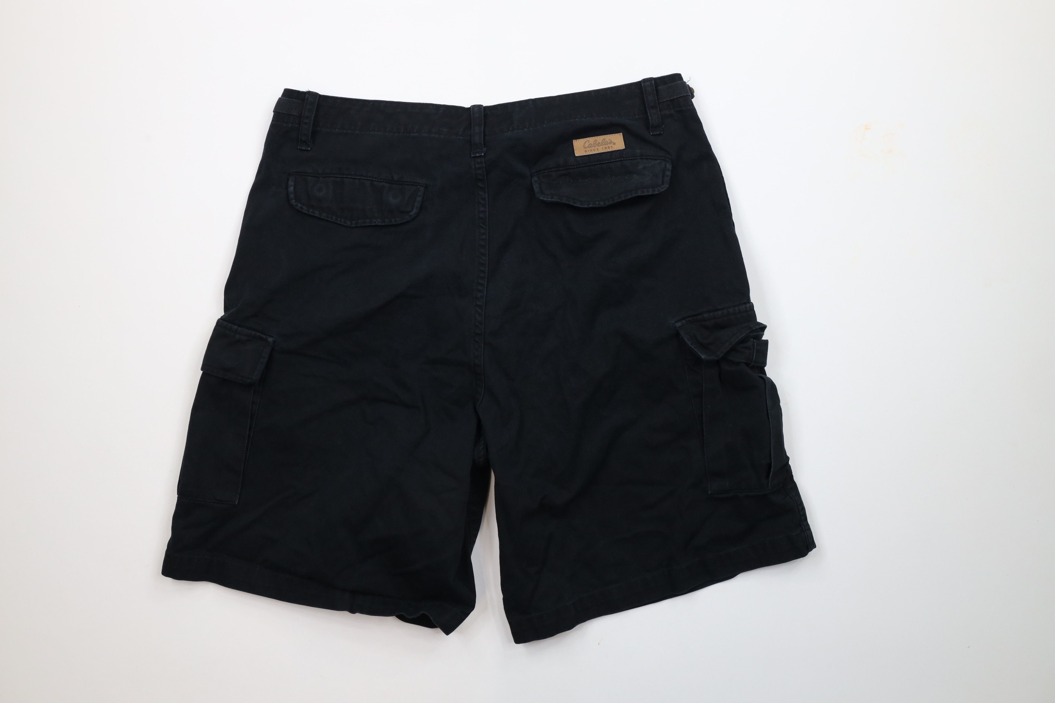Cabelas × Vintage Vintage Cabelas Heavyweight Surplus Cargo Shorts Black Size US 38 / EU 54 - 7 Thumbnail