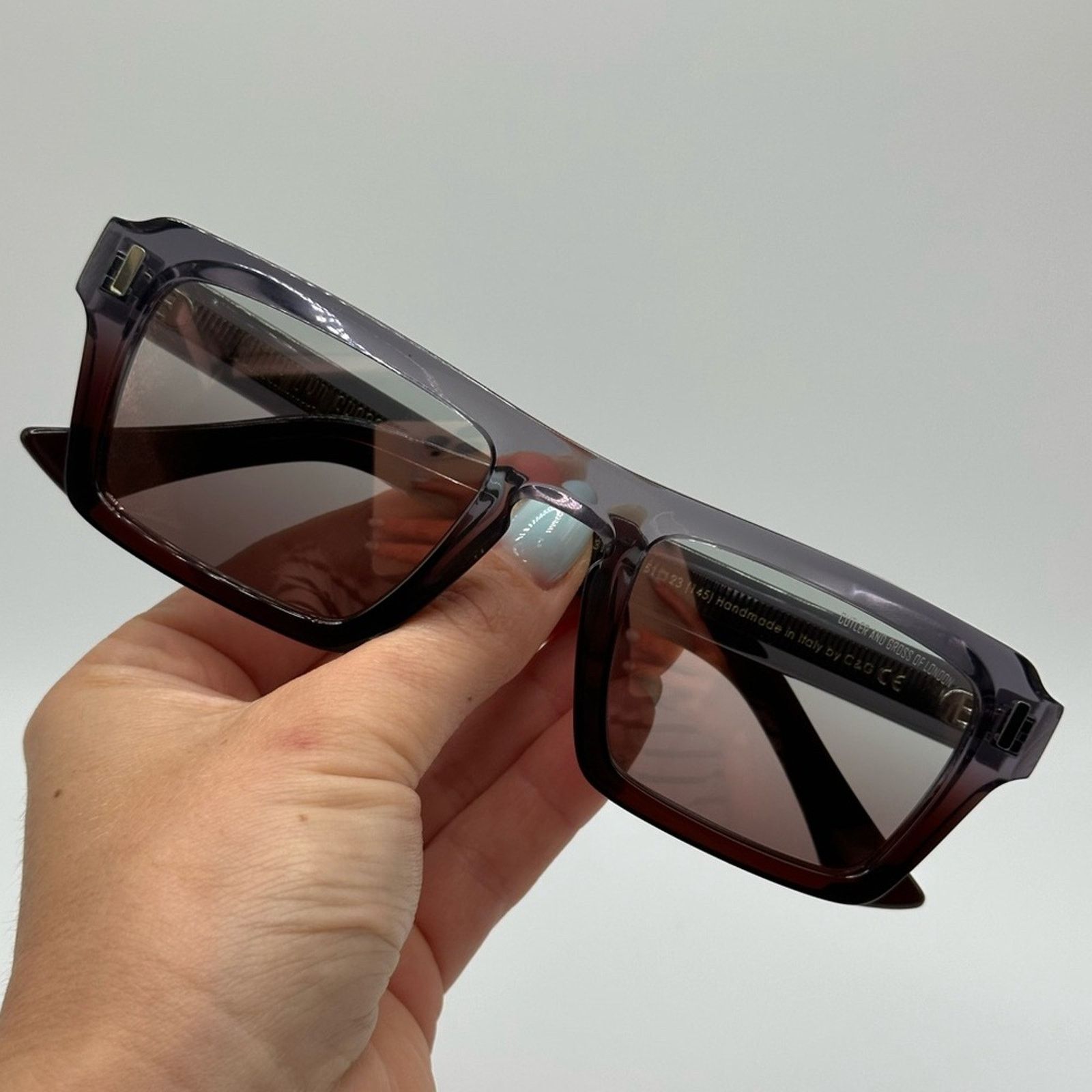 Cutler and Gross NEW CUTLER AND GROSS CG1318S 005 Grey Brown Unisex Size ONE SIZE - 7 Thumbnail