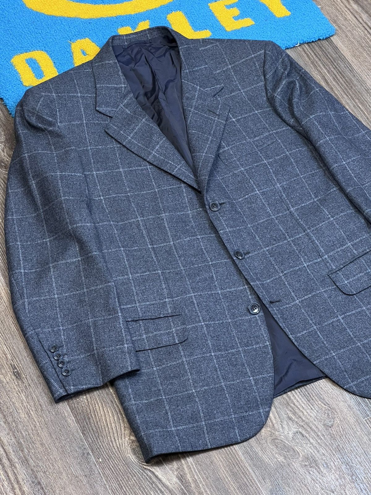 Brioni Brioni Parigi Checked Three Buttons Wool Grey Blazer Jacket Size 52S - 5 Thumbnail