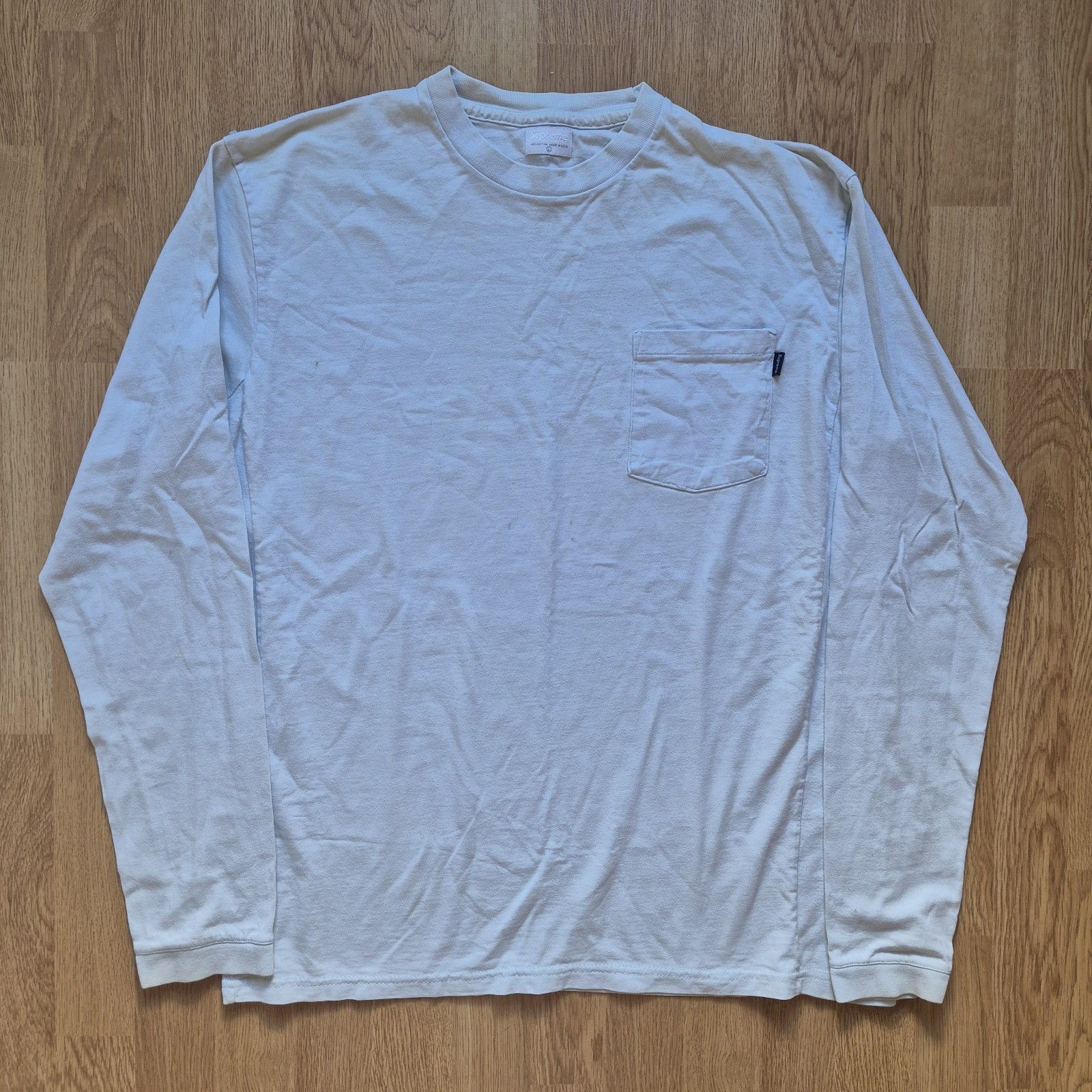 Supreme Supreme Longsleeve Pocket Tee Light Blue XL 90s Size US XL / EU 56 / 4 - 1 Thumbnail