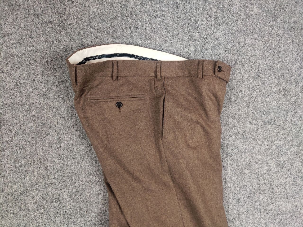 SCABAL Scabal schurwolle Design Classic Brown Ankle Trouser Pants Size US 36 / EU 52 - 12 Thumbnail