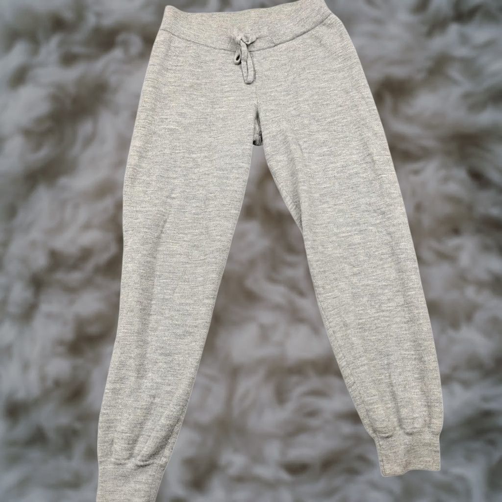 Alice + Olivia Alice + Olivia Pants Womens 0 Gray Wool Knit Jogger Lounge Cuffed Sweatpants Size 25" / US 0 / IT 36 - 1 Thumbnail