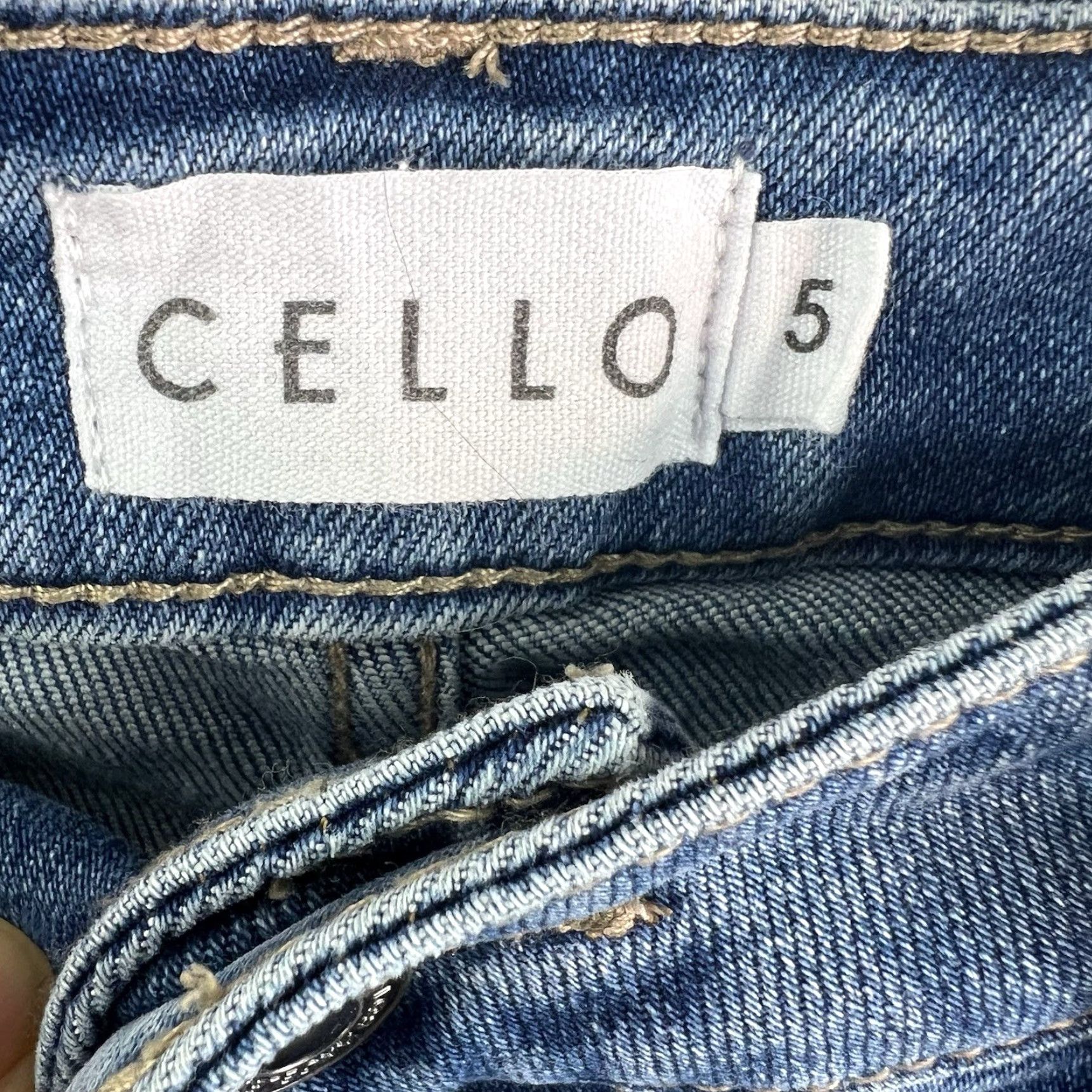 Denime CELLO Jeans Slim Boyfriend Straight Denim Size 5 Adult 30x33 Blue 5-Pocket Zipper Button 80s 90s Grunge Womens Size 27" / US 4 / IT 40 - 7 Thumbnail