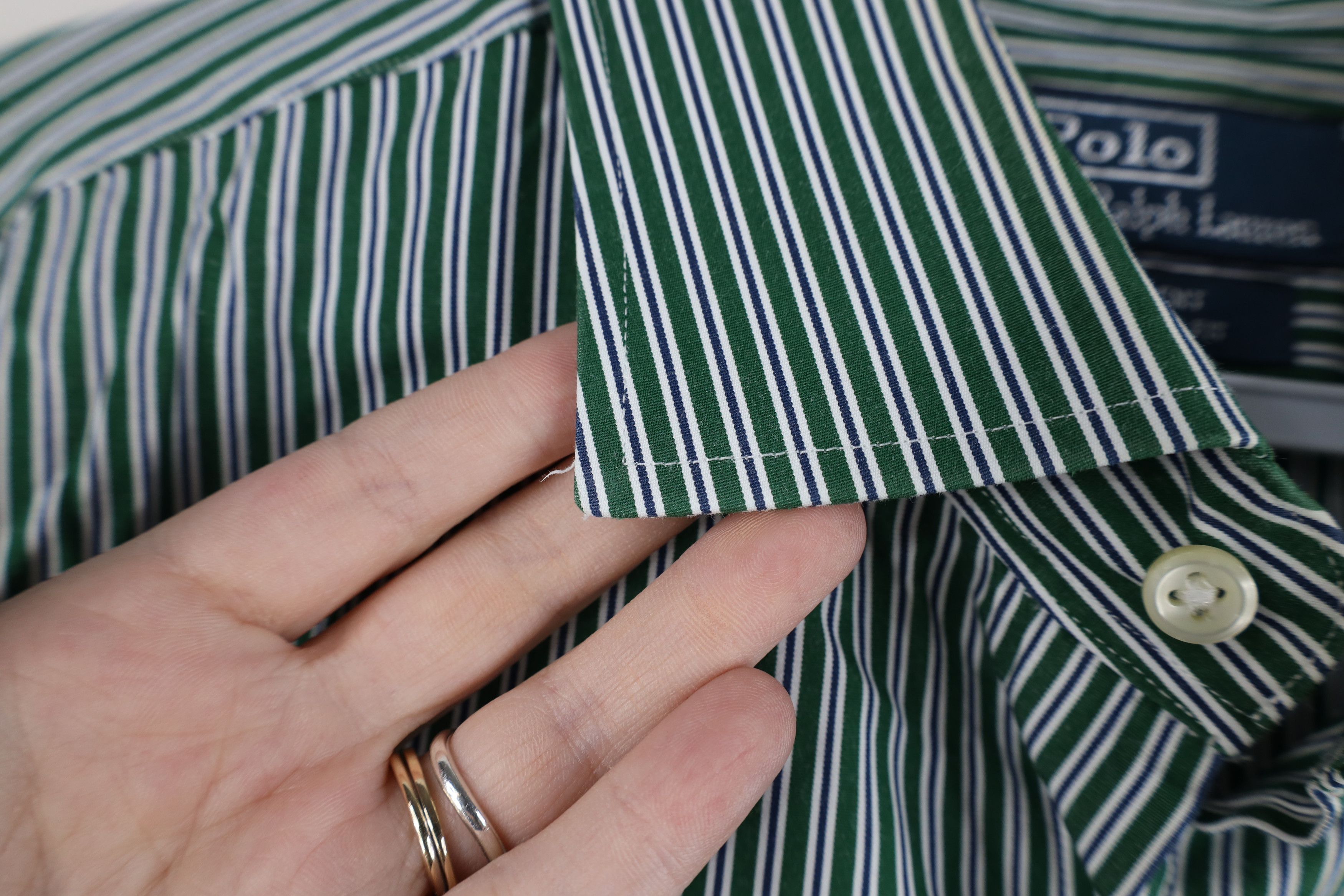 Ralph Lauren Vintage 90s Ralph Lauren Classic Fit Striped Button Shirt Size US M / EU 48-50 / 2 - 5 Thumbnail
