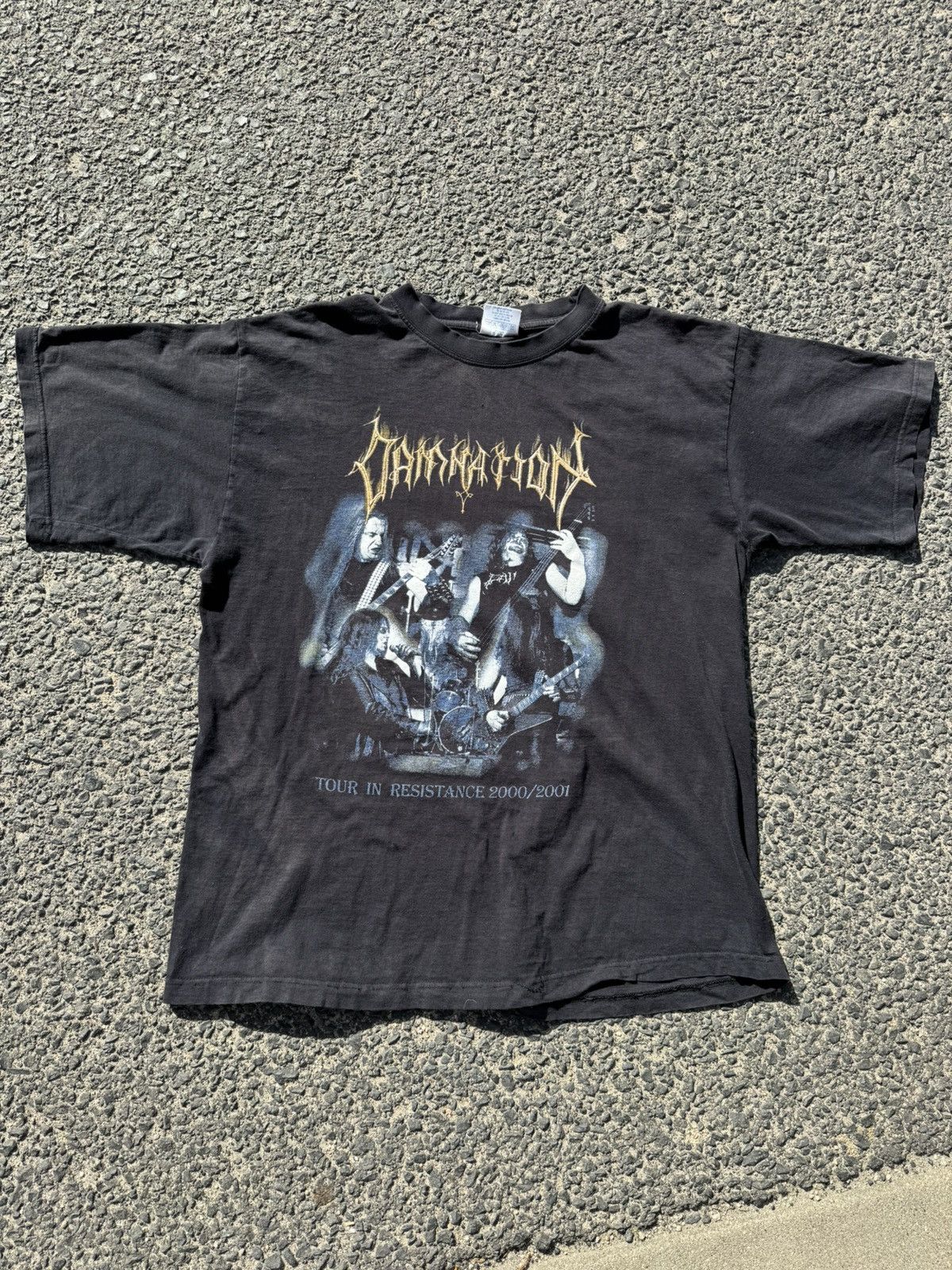 Band Tees Vintage Damnation Polish Thrashed Metal Band Tee Washed Size US L / EU 52-54 / 3 - 6 Thumbnail