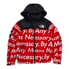 Supreme the north face by store any means nuptse jacket black