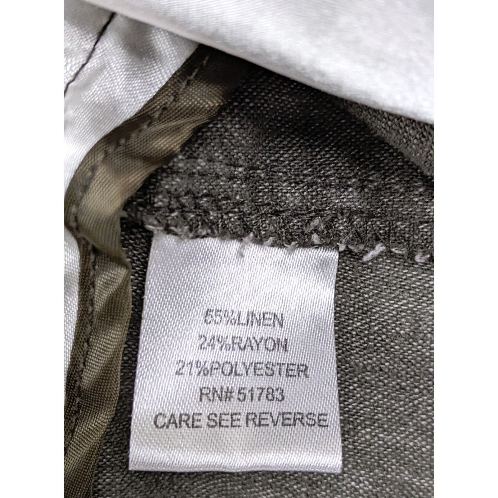Vintage Maurices Womens Capri Pants 12 Gray Linen Blend Slacks Crop Casual 20.5in Inseam Womens Size 34" / US 12 / IT 48 - 5 Thumbnail