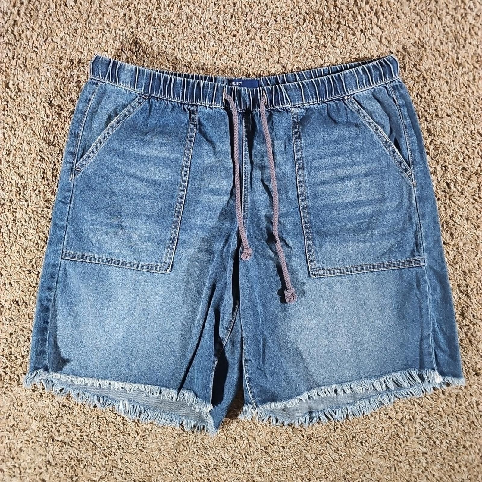 Other Project Indigo Sz L Denim Drawstring Shorts Size 36" / US 14 / IT 50 - 1 Thumbnail