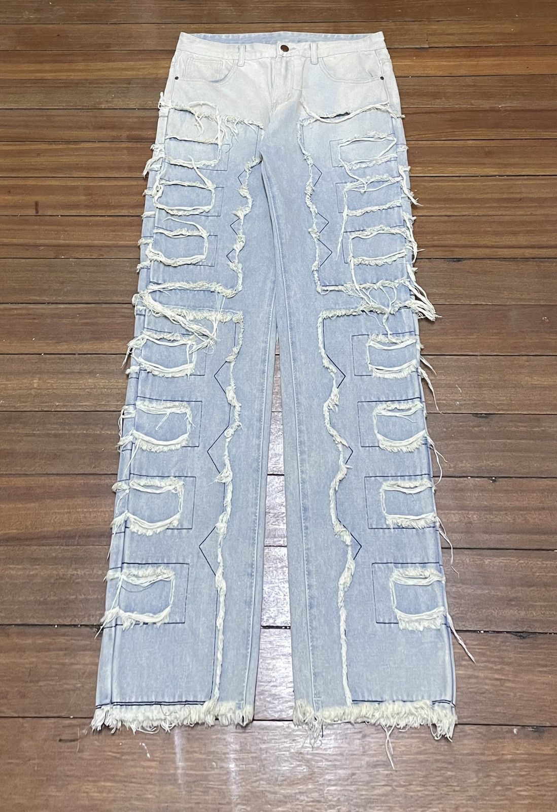 14th Addiction × If Six Was Nine × Japanese Brand Rare Design Vintage Japanese Brand Patchwork Jeans 2000s Size US 36 / EU 52 - 1 Thumbnail
