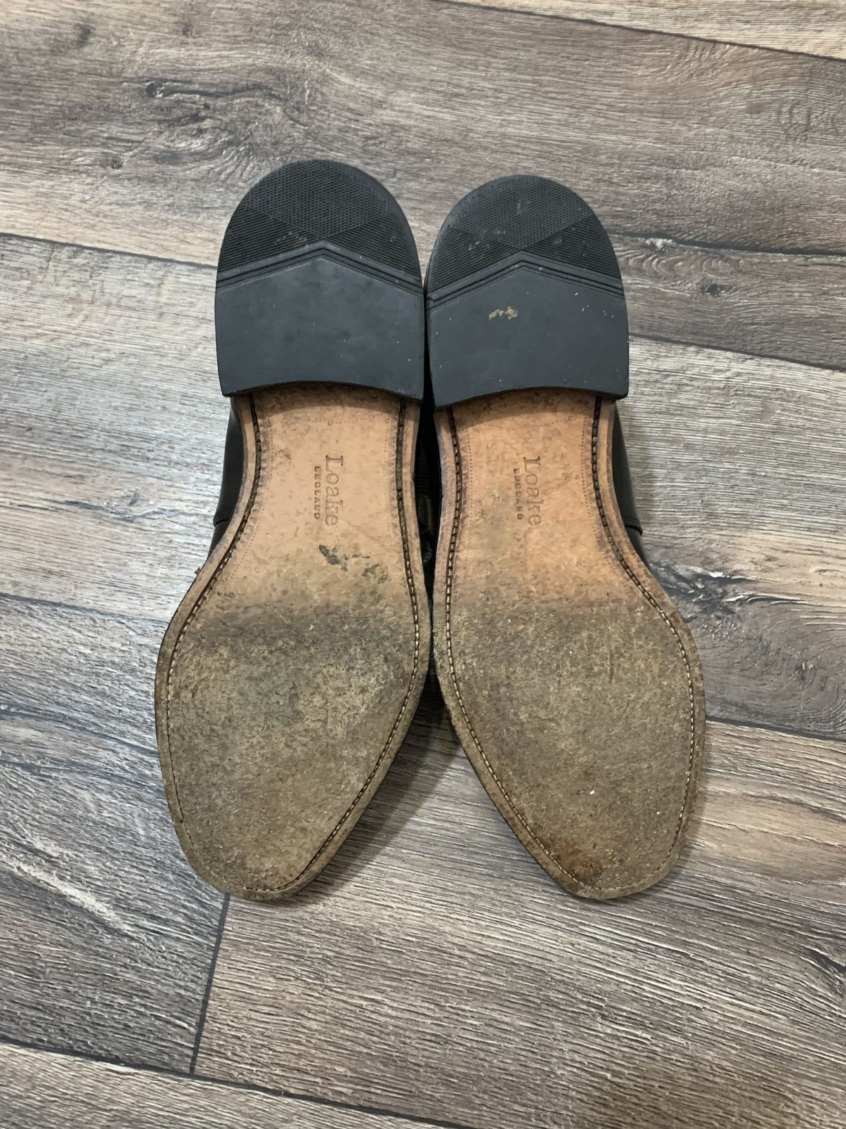 Genuine Leather × Loake Loake Men’s Black Leather Monk Shoes Made in England Size US 10 / EU 43 - 8 Thumbnail