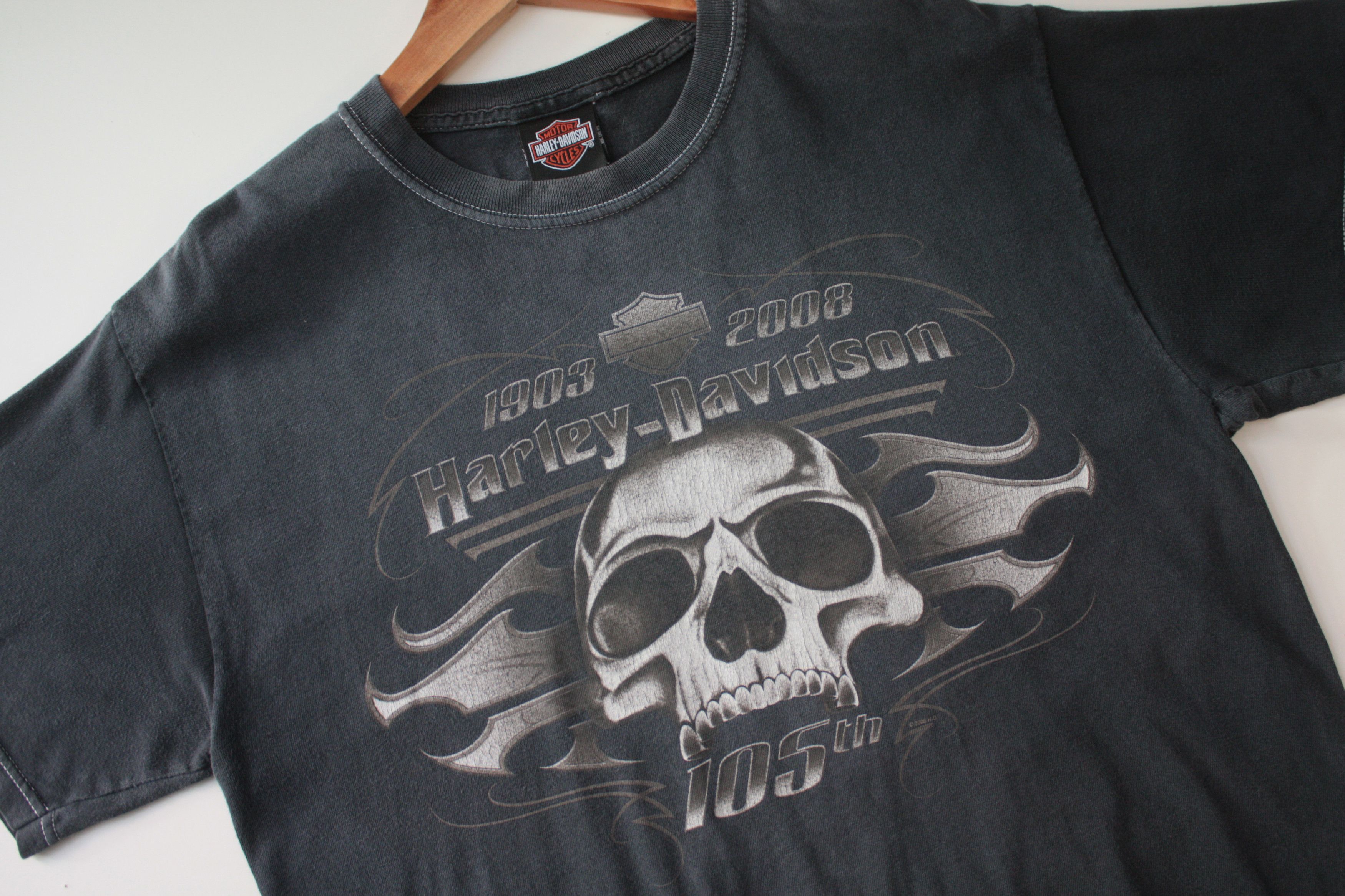 Harley Davidson Harley Davidson 1903 2008 Stonewashed T-Shirt Men's Size US M / EU 48-50 / 2 - 4 Thumbnail