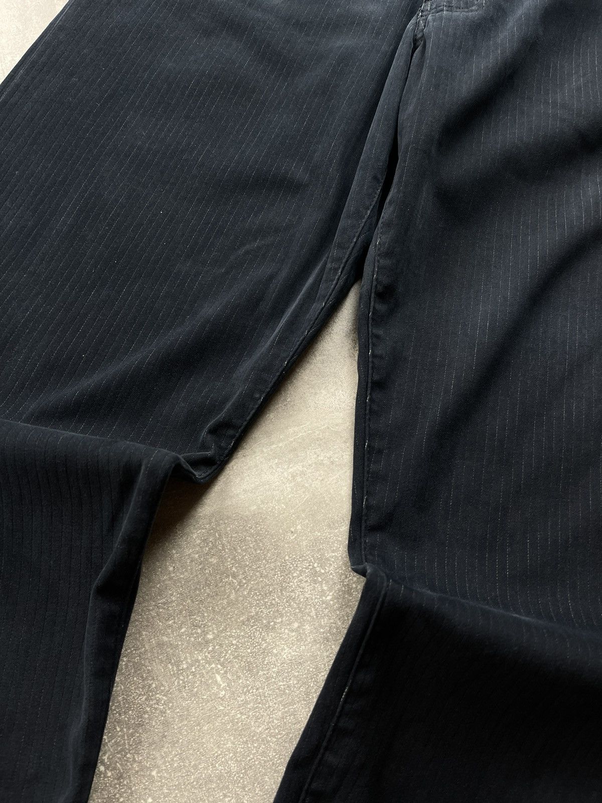Armani × Vintage Armani Jeans Vintage Corduroy Pants Pinstripe Navy Blue Size US 38 / EU 54 - 8 Thumbnail