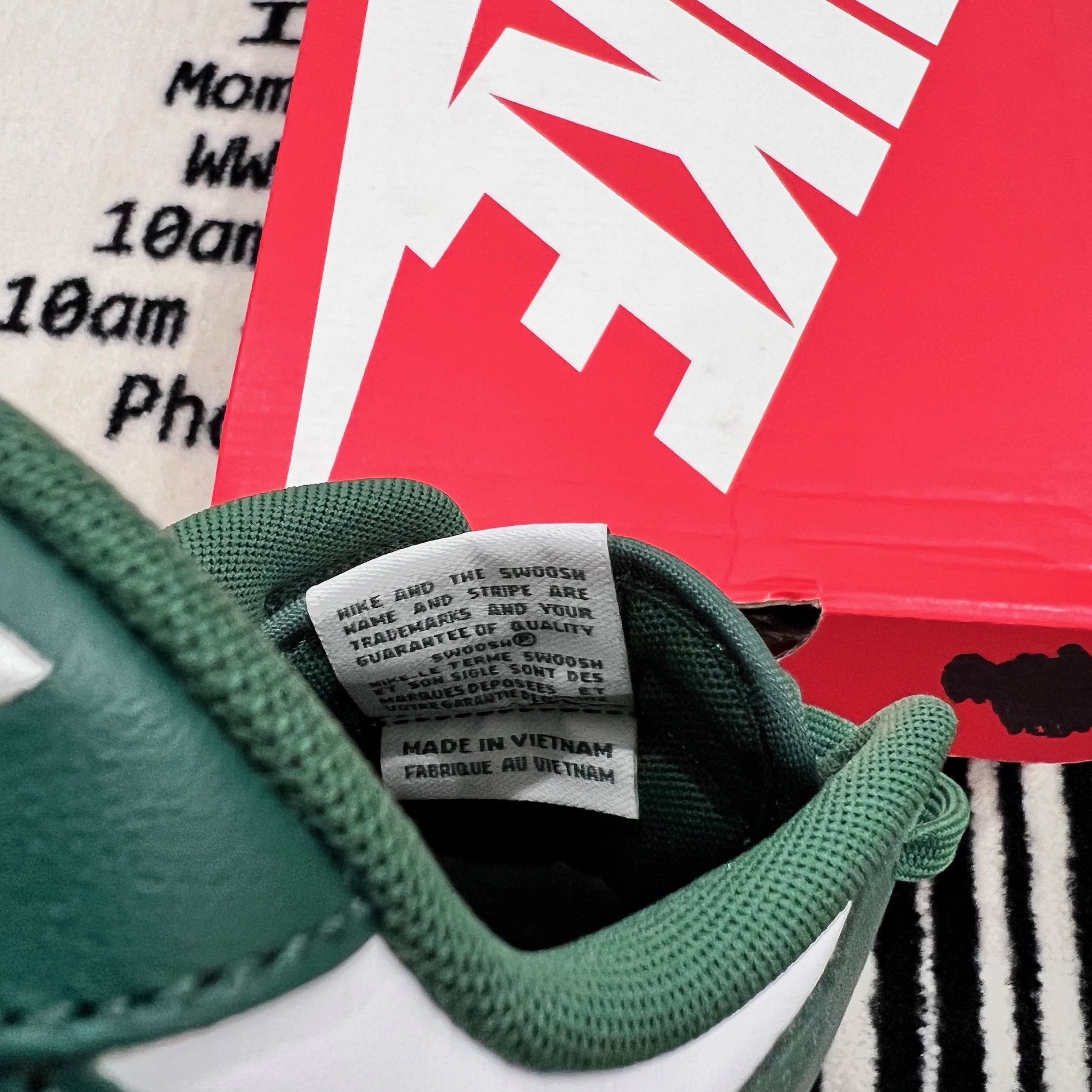 Nike Nike Dunk Low Retro White Green Michigan State - 9us Men Size US 9 / EU 42 - 6 Thumbnail