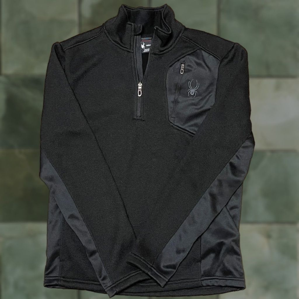 Spyder SPYDER Sweater Sz Medium Black 1/4 Zip Core Pullover Fleece Jacket Mens Size US M / EU 48-50 / 2 - 1 Thumbnail