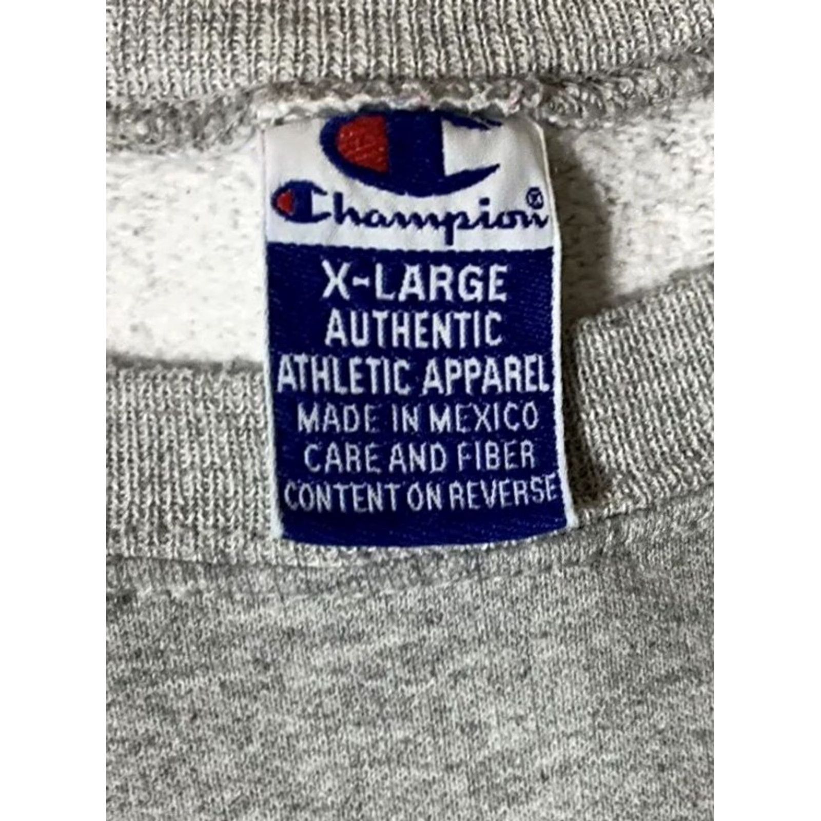 Champion VINTAGE 90s Champion Men's Gray Crewneck Sweatshirt XL Size US XL / EU 56 / 4 - 3 Thumbnail