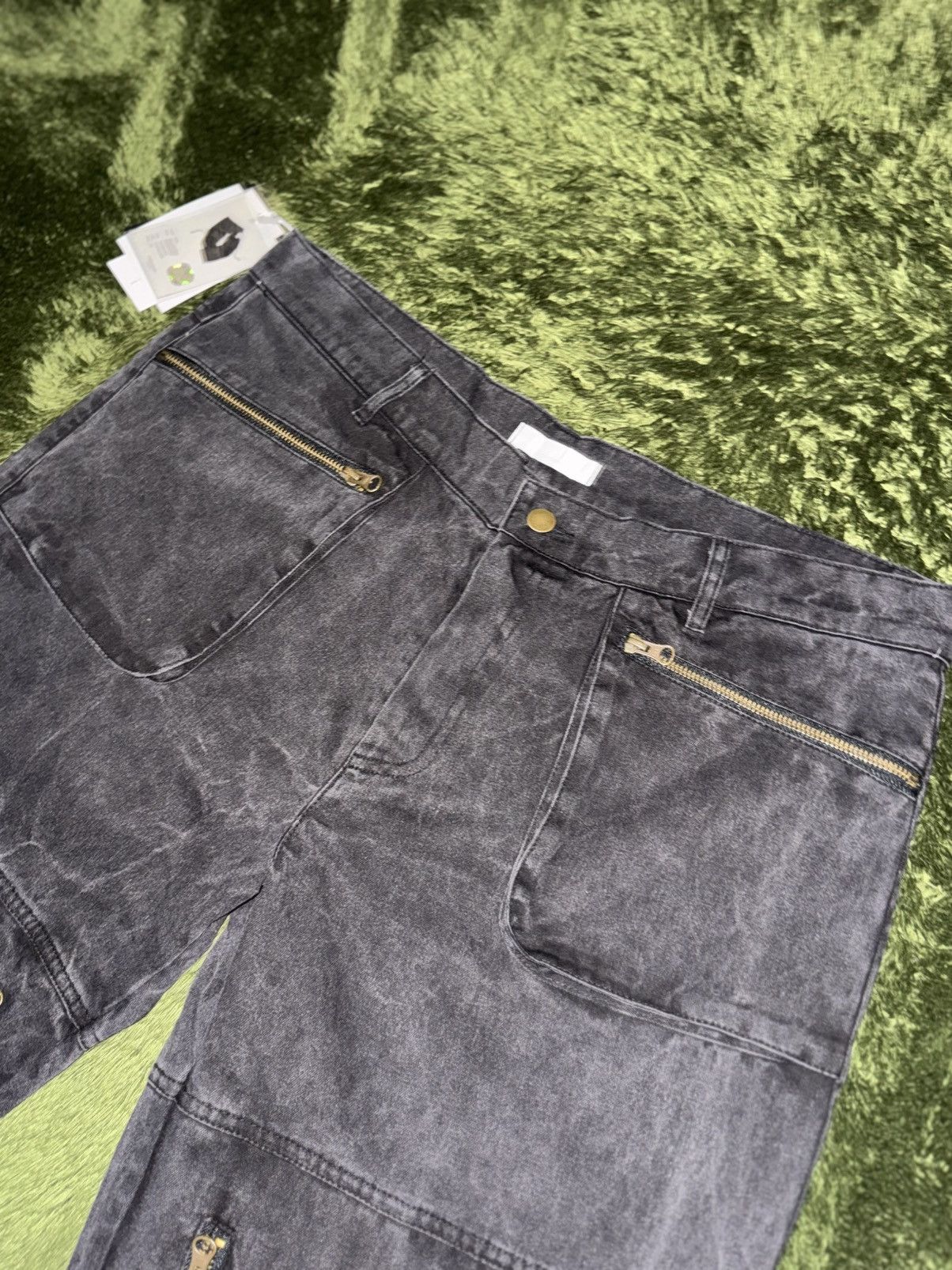 Japanese Brand [2] undermycar (korean brand) washed bondage zip pants black Size US 36 / EU 52 - 2 Thumbnail