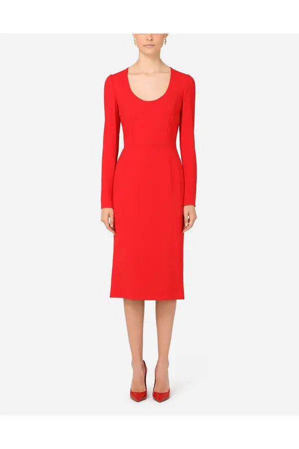 o1y0825 Midi Dress in Red