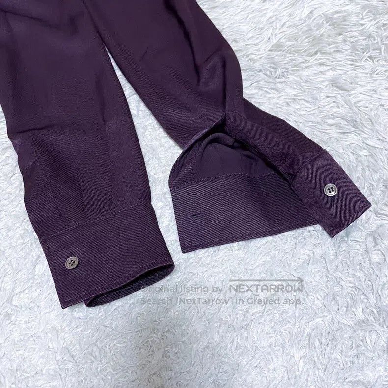 Hermes Hermes Purple Silk Shirt Size XXS / US 00 / IT 34 - 6 Thumbnail