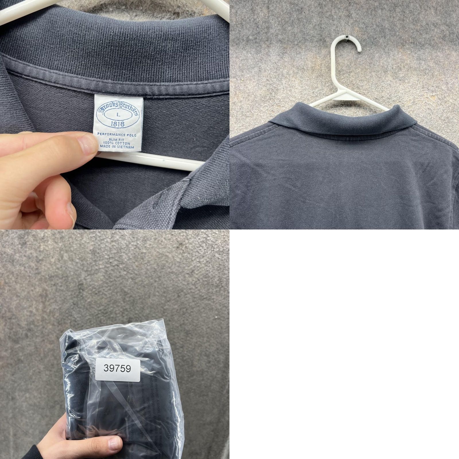 Brooks Brothers Brooks Brothers Polo Shirt Mens L Gray 1818 Performance Slim Fit Cotton Regular Short Sleeve Solid X? Size US L / EU 52-54 / 3 - 8 Thumbnail
