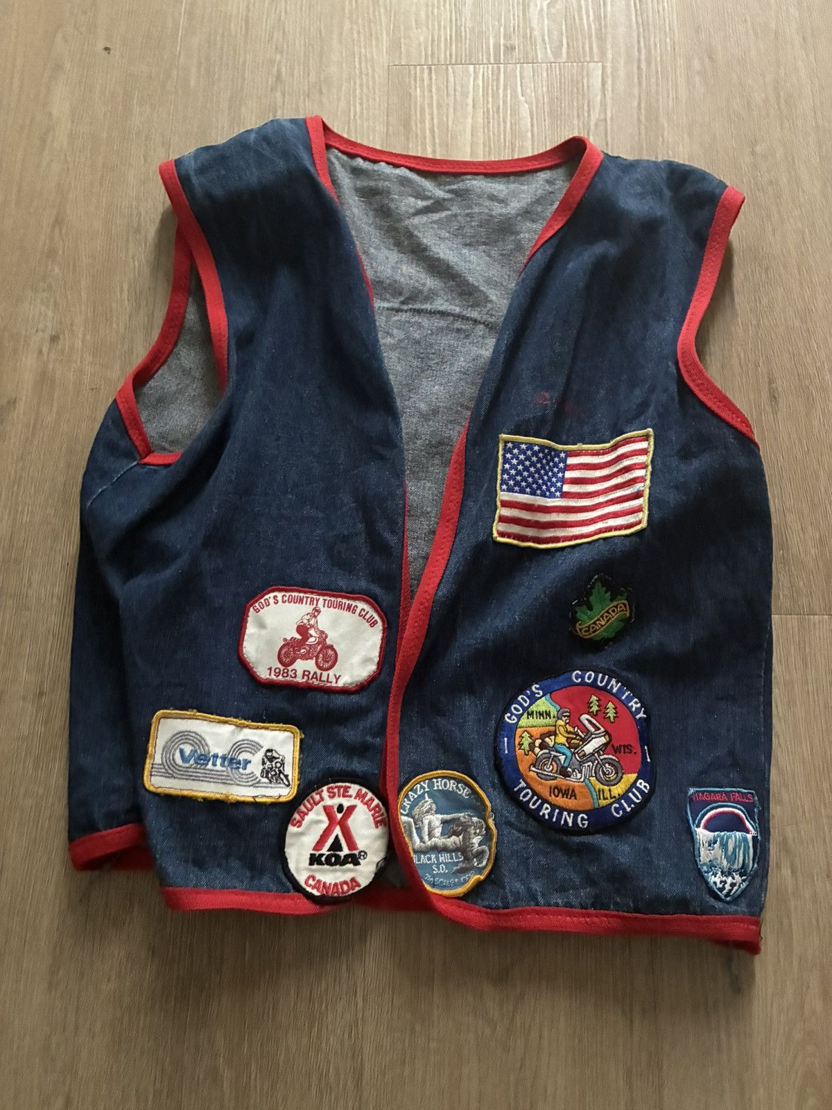 Other Vintage Motorcycle Jean Vest God's Country Touring Club Size US L / EU 52-54 / 3 - 1 Thumbnail