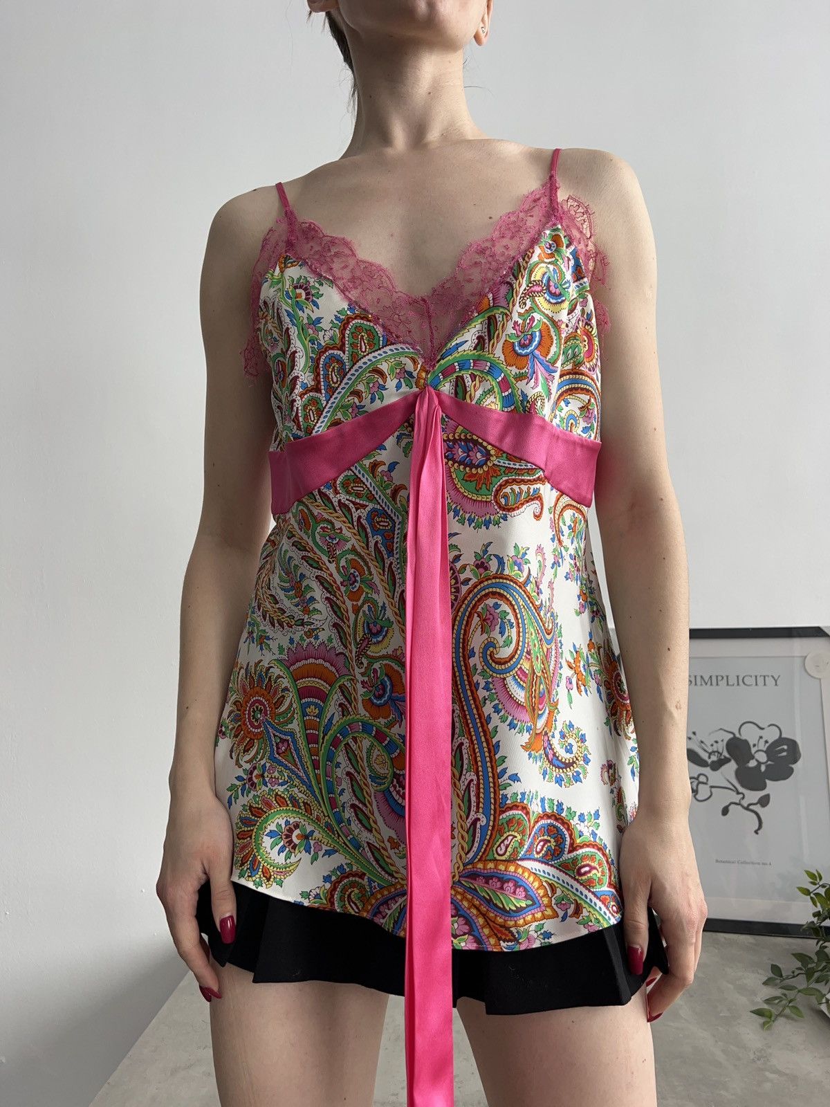 Escada Escada Vintage Silk Floral Lace Top Size XS / US 0-2 / IT 36-38 - 3 Thumbnail