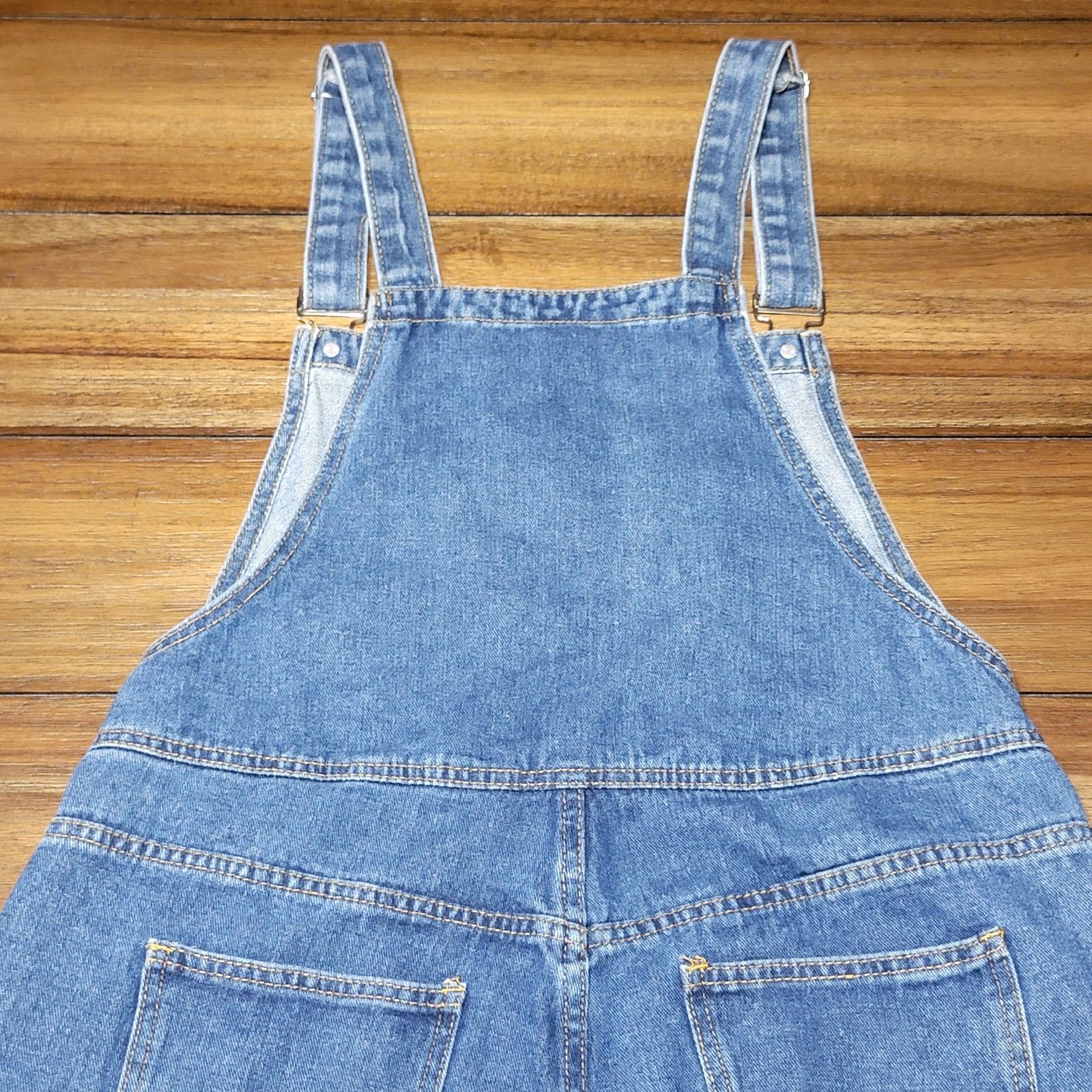 Other Denim Overalls w/ Printed Painted Boho Flowers - Size Medium Size 34" / US 12 / IT 48 - 5 Thumbnail