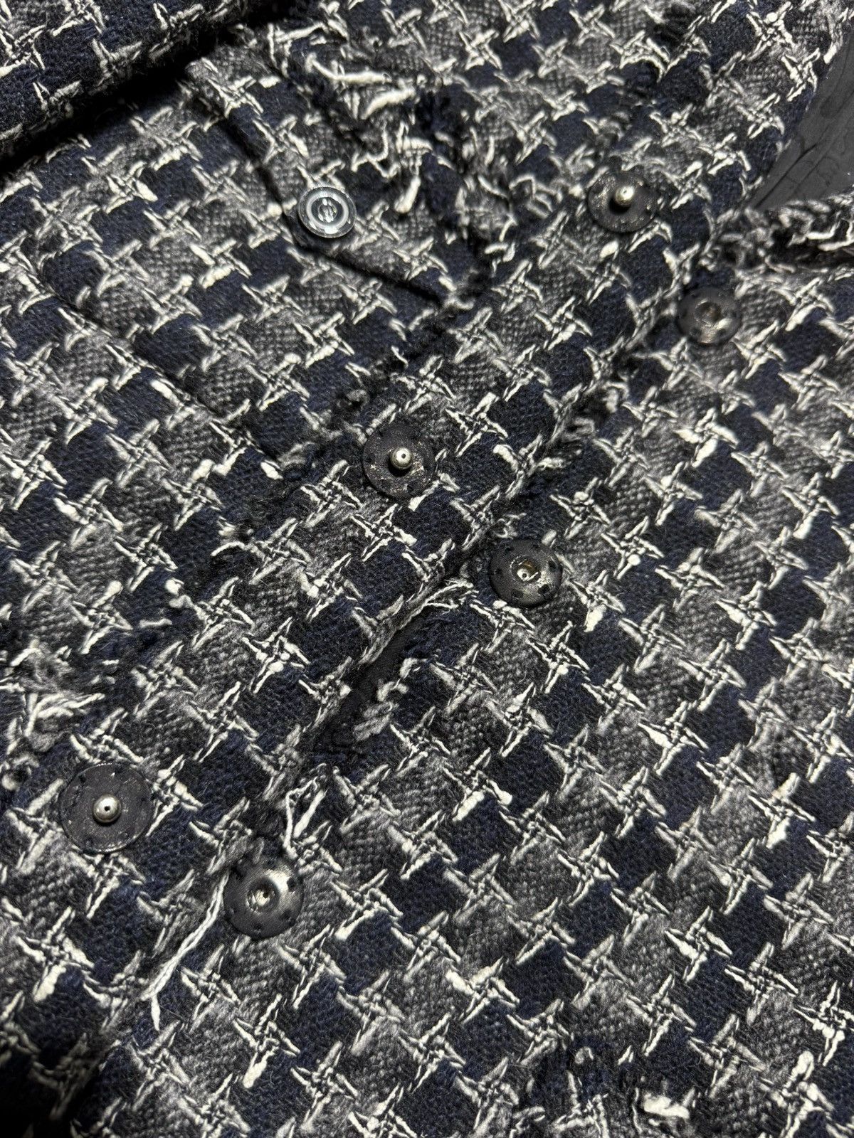 Chanel CHANEL Fall 2007 07A Cashmere Houndstooth Tweed Jacket Size US M / EU 48-50 / 2 - 11 Thumbnail