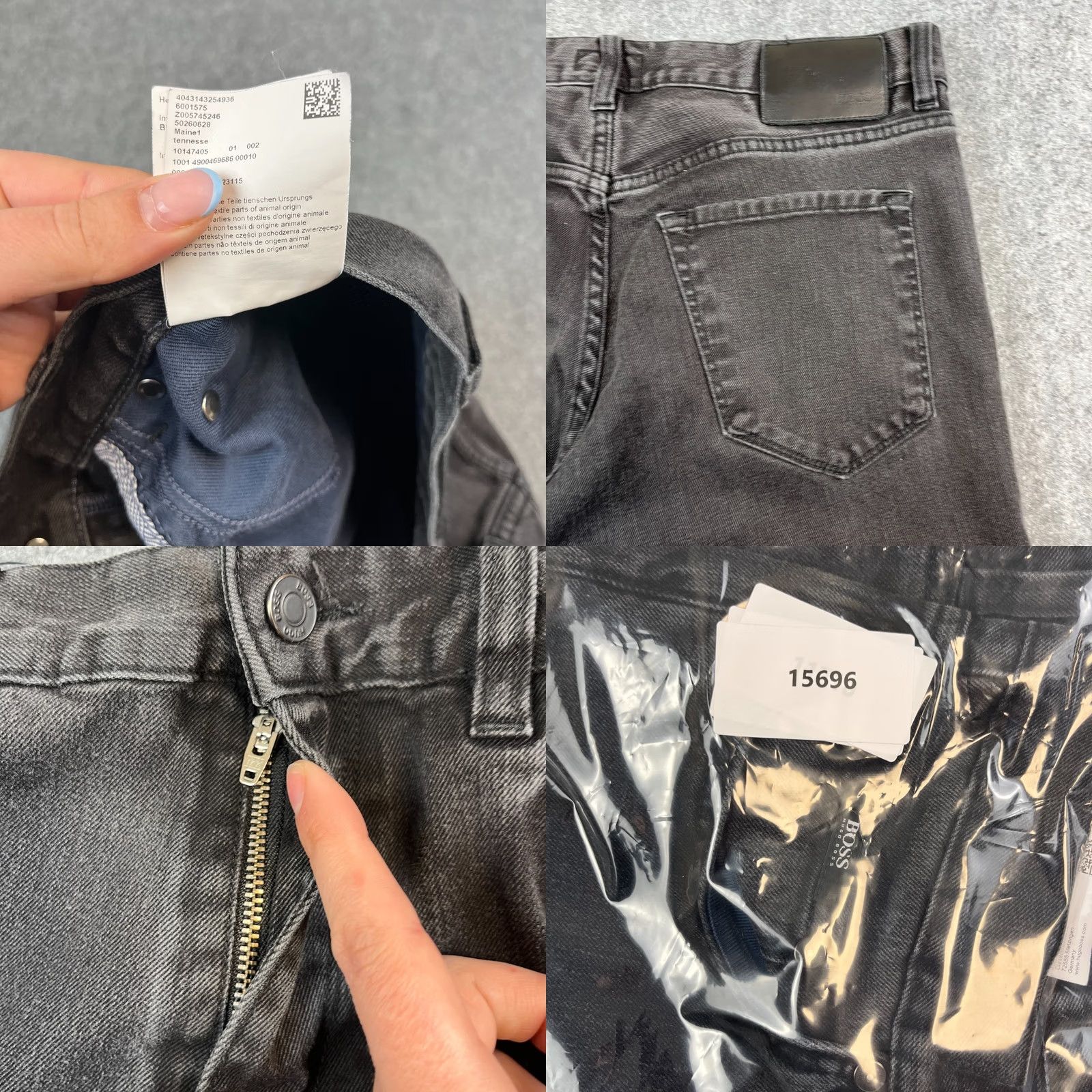 Hugo Boss HUGO BOSS Jeans Regular Tapered 34 Dark Wash Grey Stretch Maine 3 Mens Adult 34 Grey Denim 5-Pocket Design Bagged N/A Size US 34 / EU 50 - 9 Thumbnail