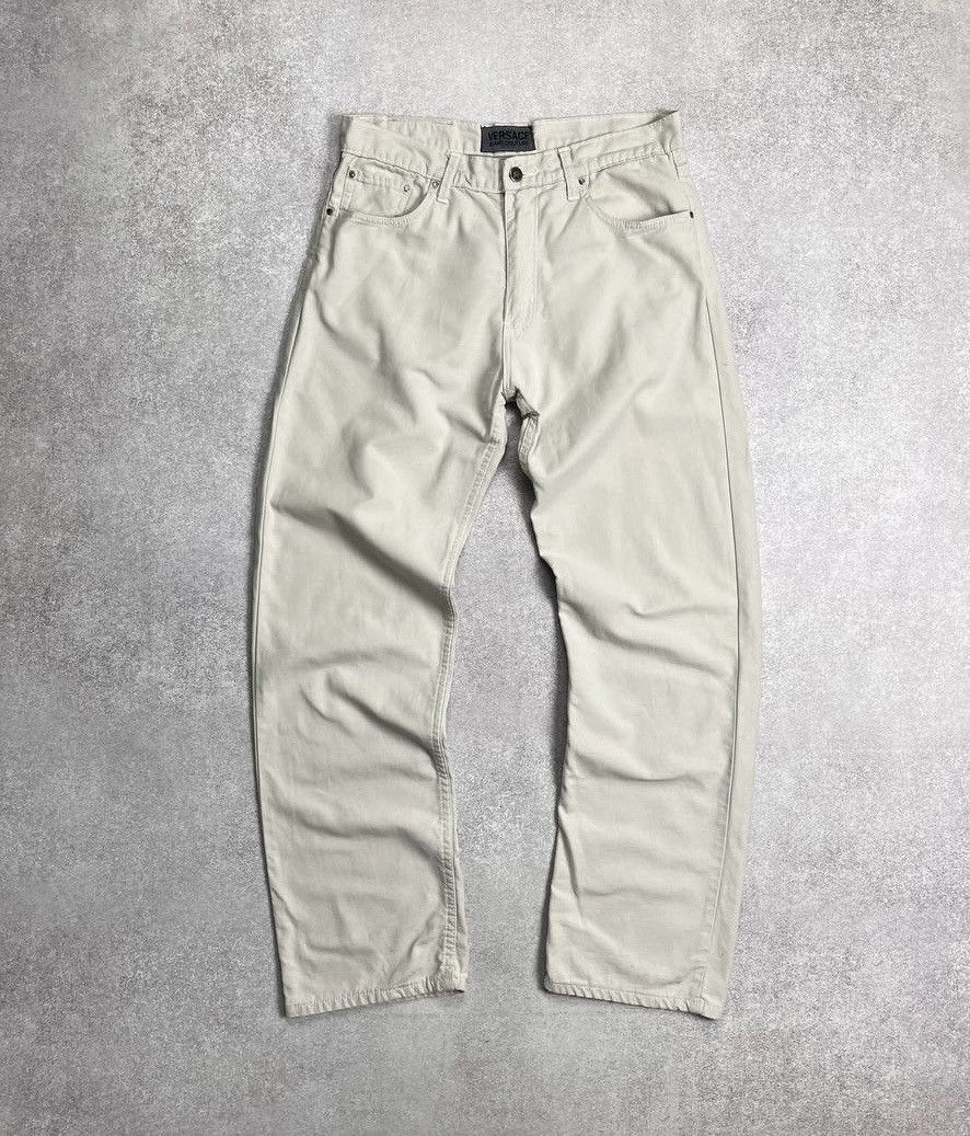 Versace Vintage Versace Medusa Baggy Denim Pants Y2K 32 Size US 32 / EU 48 - 2 Thumbnail