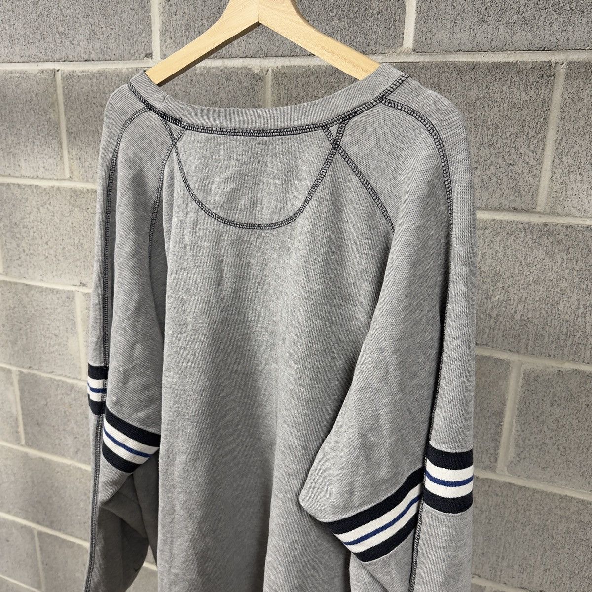 Vintage Faded Wide Boxy Striped Raglan Longsleeve Shirt ERD Grunge Size US XXL / EU 58 / 5 - 7 Thumbnail