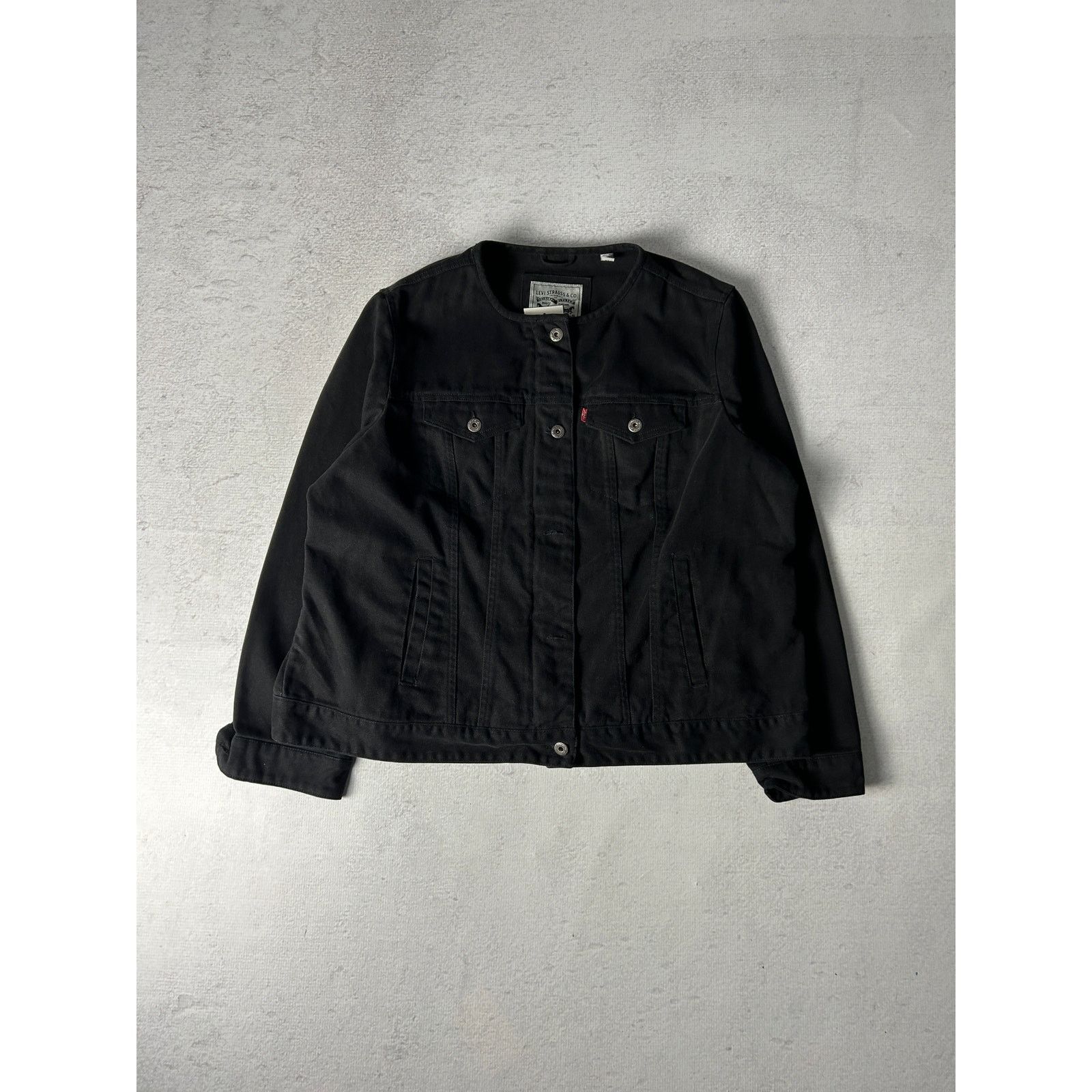 Levi's Vintage Levis Black Full Sleeve Denim Jacket - Women's Large Size L / US 10 / IT 46 - 1 Thumbnail