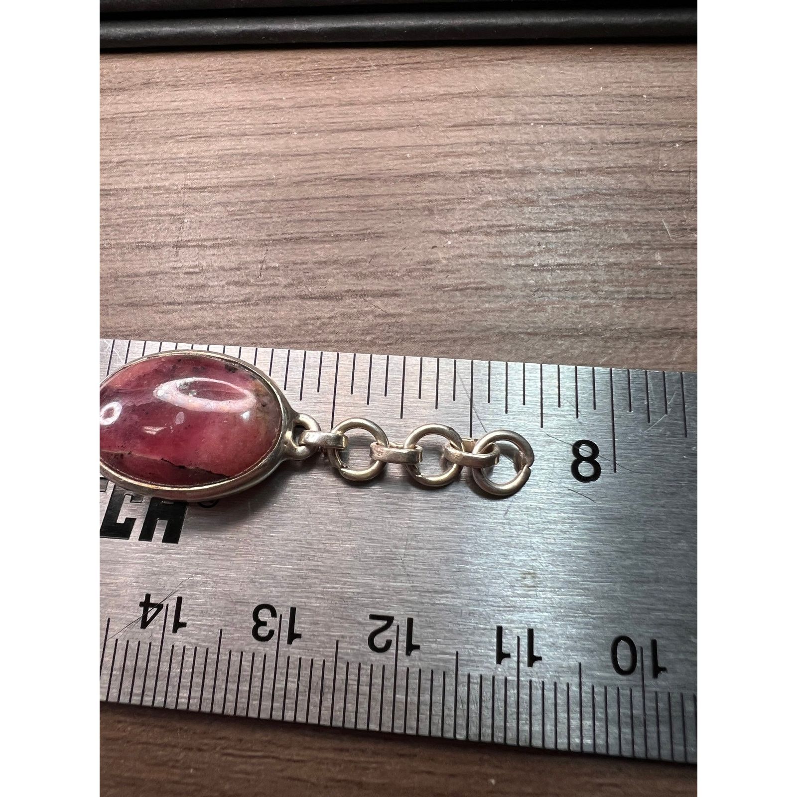Other NEW Rhodonite sterling silver link bracelet 7.75 inch Size ONE SIZE - 6 Thumbnail