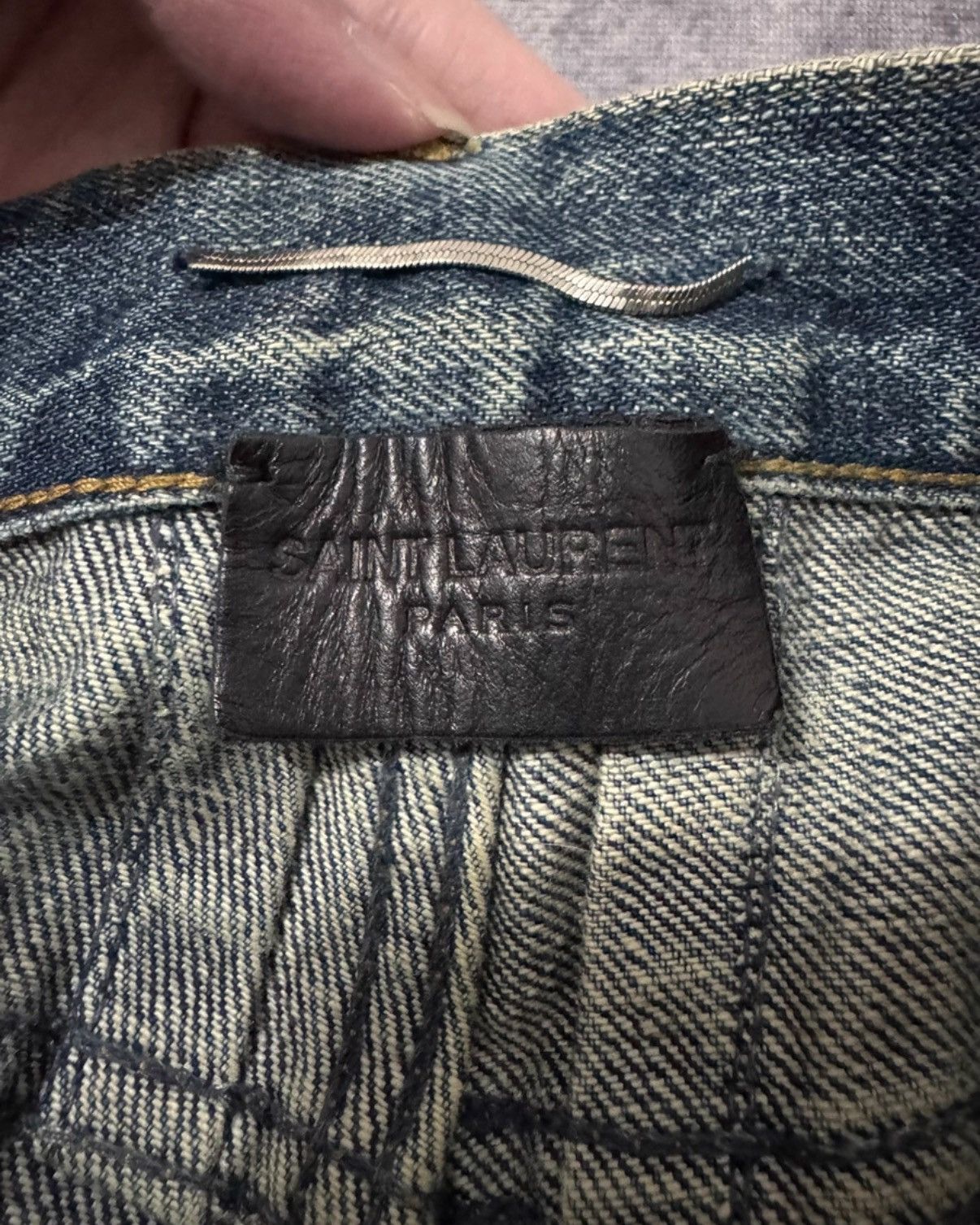 Saint Laurent Paris SLP 17SS "Cat Paw" Distressed Single-Slash Denim Jeans Size US 29 - 6 Thumbnail