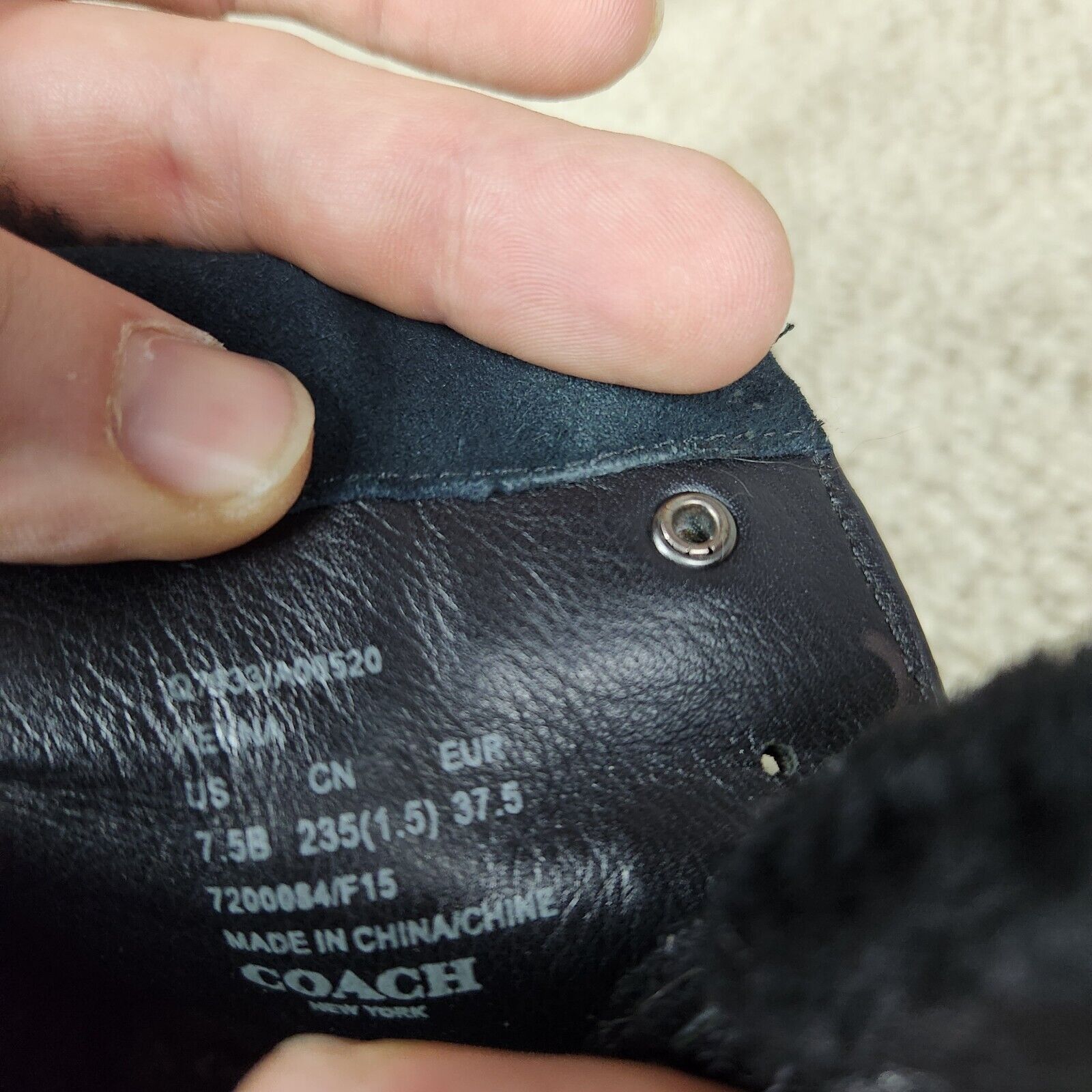 Coach Coach Kenna Wedge Boots Suede Shearling Black Size 7.5 B Size US 7.5 / IT 37.5 - 8 Thumbnail