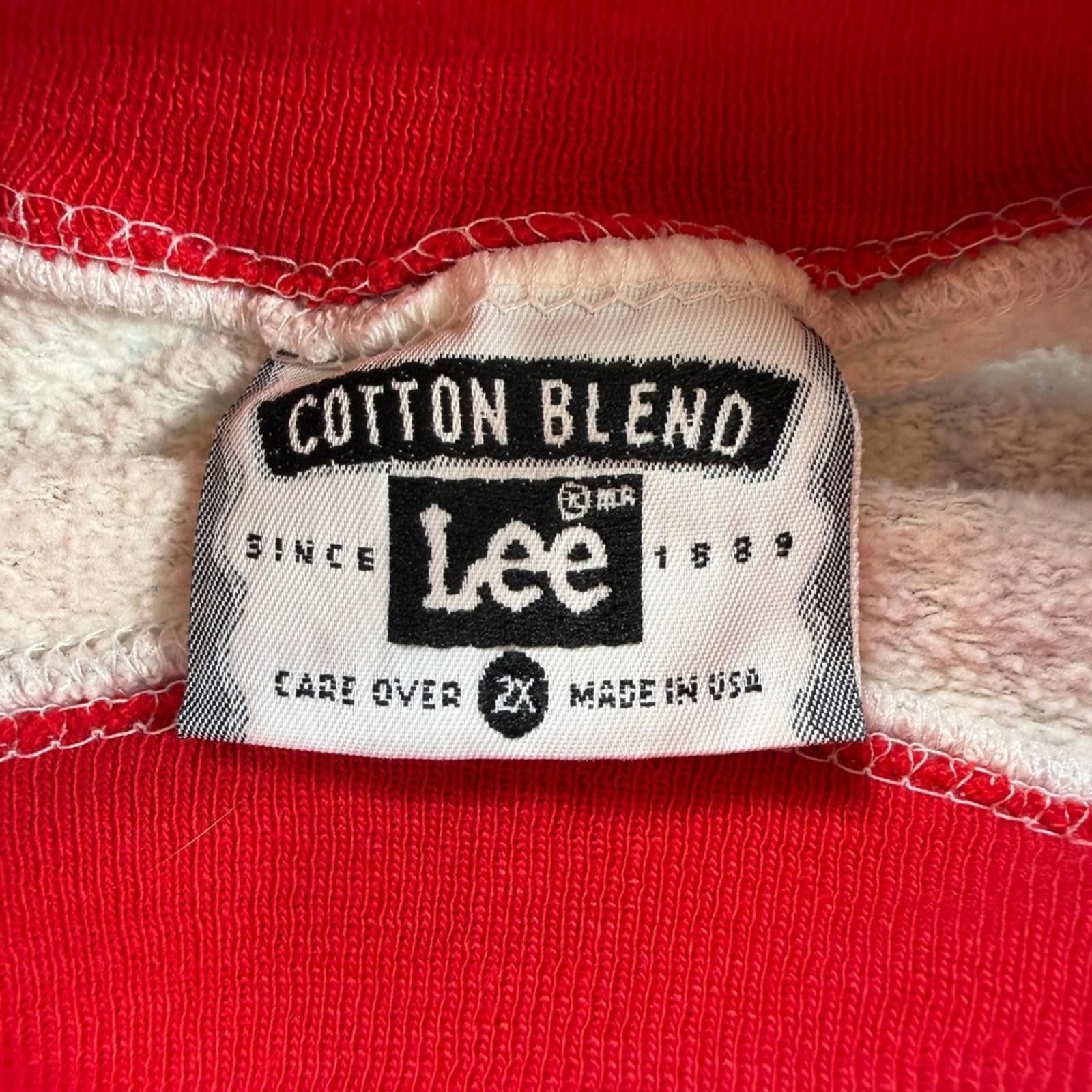 Lee Vintage 90s Lee Michigan Winters Cardinal Sweatshirt Men 2XL Size US XXL / EU 58 / 5 - 4 Thumbnail