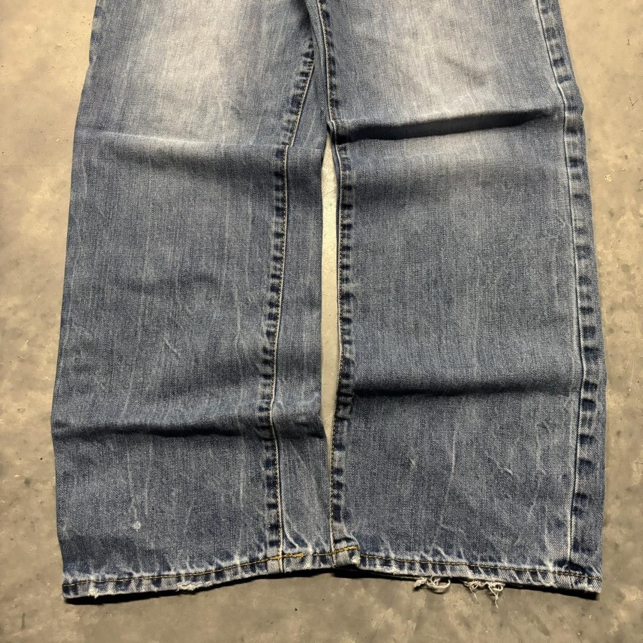 Japanese Brand × Vintage Crazy Vintage Y2K/2000s Grunge Faded Medium Wash Denim Jeans! Size US 34 / EU 50 - 6 Thumbnail