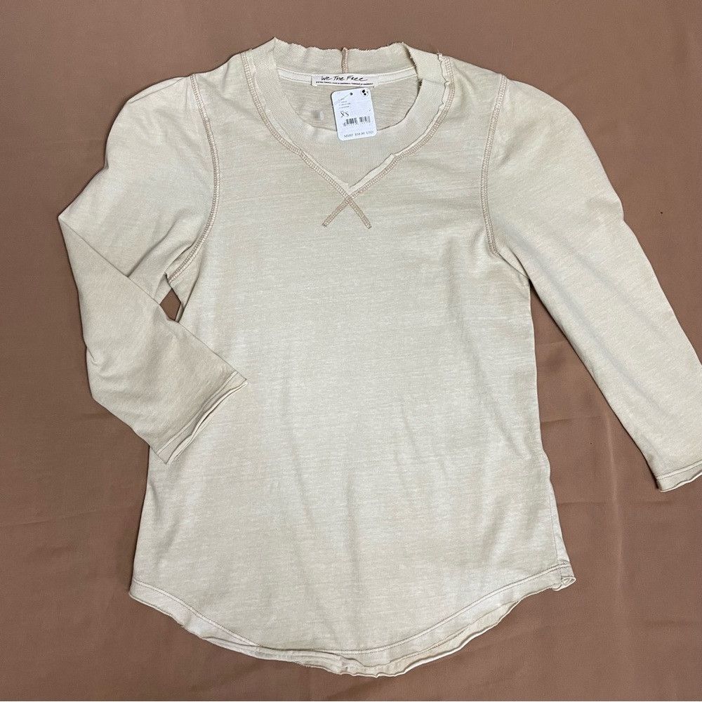 Free People NWT New $58 Free People We the Free Clover Puff Shoulder Be Size XS / US 0-2 / IT 36-38 - 9 Thumbnail