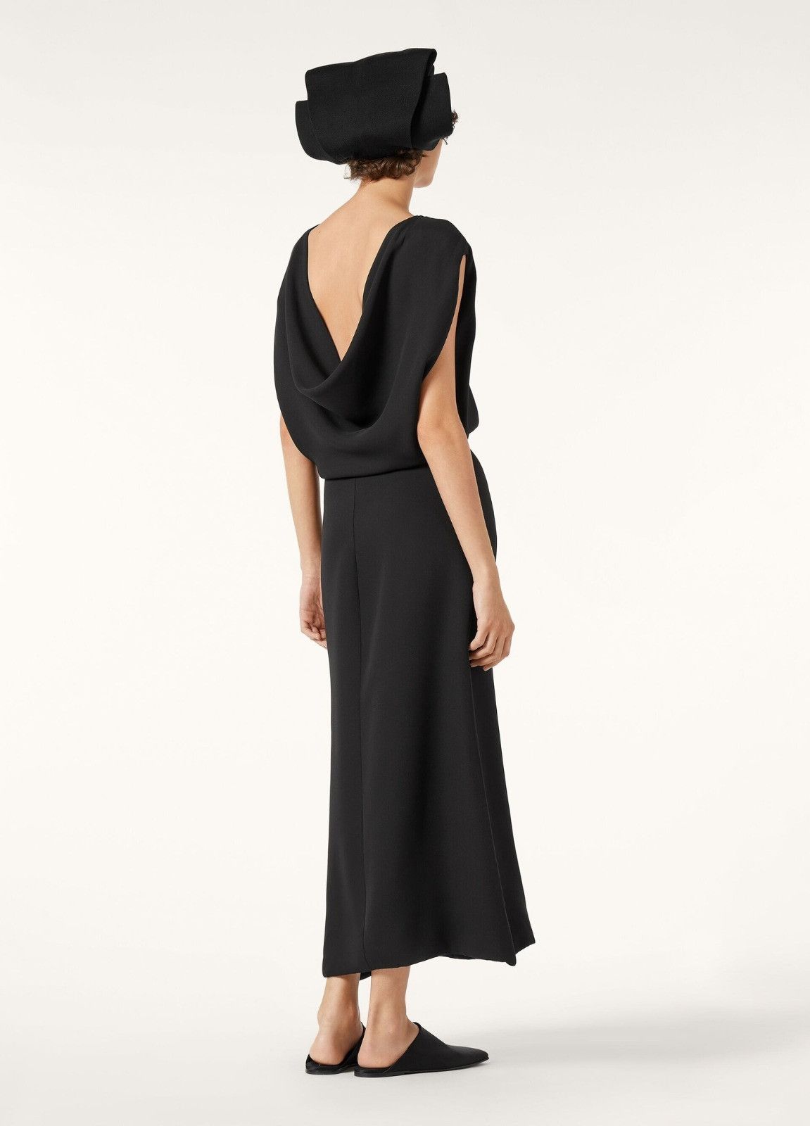 Loro Piana o1srvl11e0526 FAP2923 Blacky Midi Dress in Black Size S / US 4 / IT 40 - 8 Thumbnail