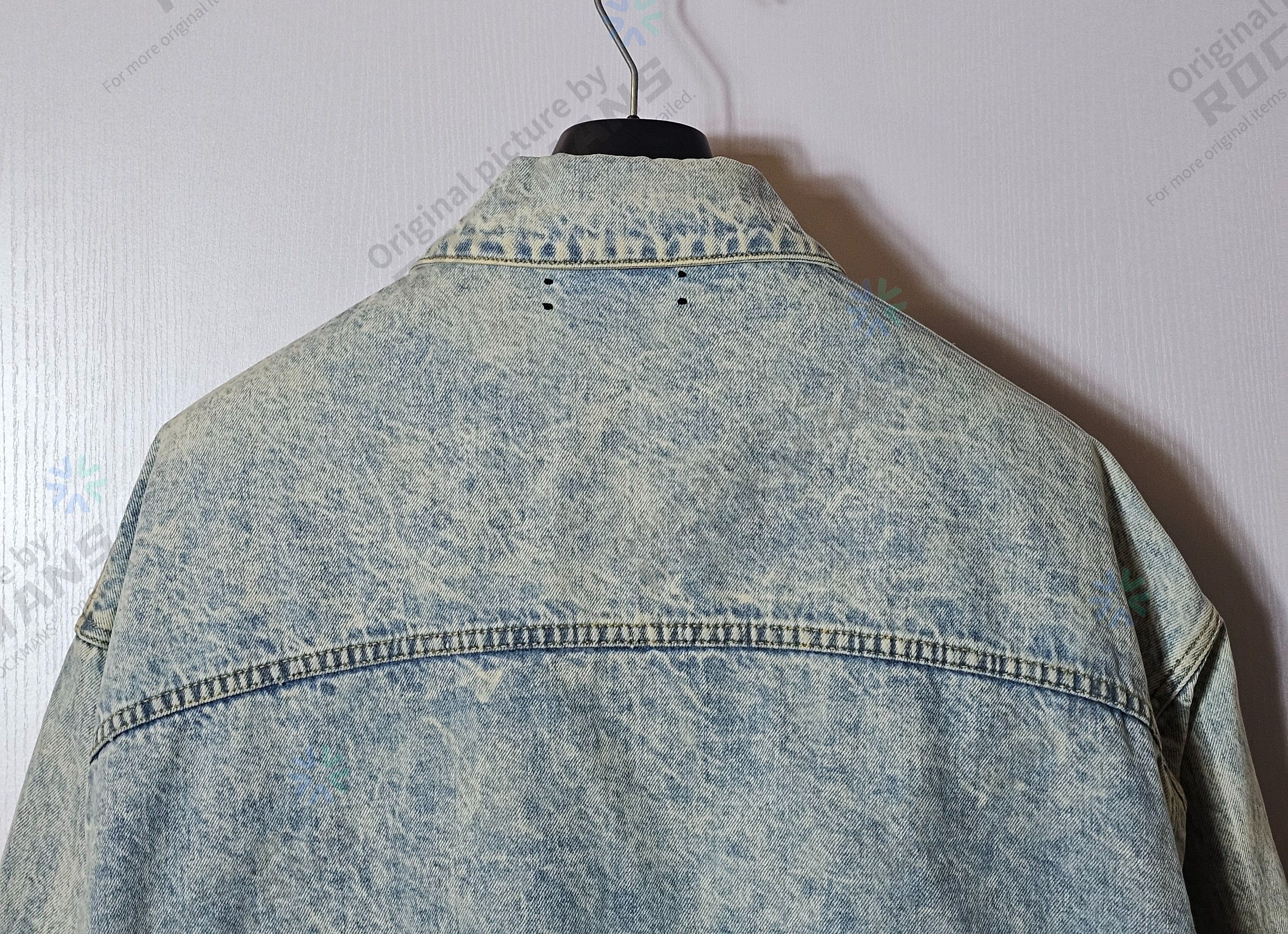 Amiri Amiri Acid Wash Denim Bomber Jacke Size M Size US M / EU 48-50 / 2 - 4 Thumbnail
