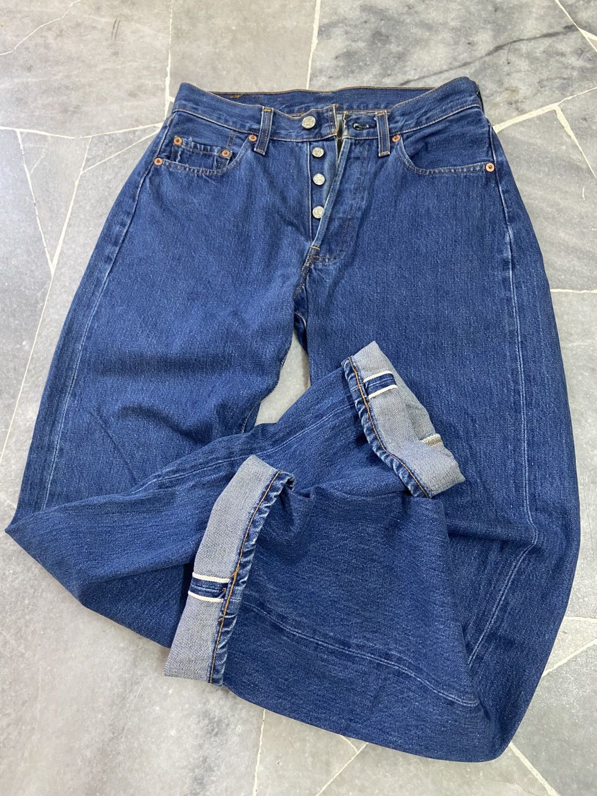 Levi's True Vintage 70s Levis 501 Big E Selvedge Jeans Size US 28 / EU 44 - 6 Thumbnail