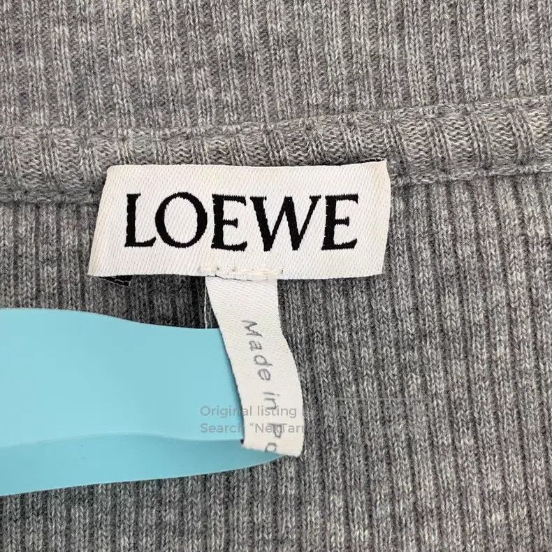 Loewe Loewe 24 Model Gray Logo Embroidered Cotton Crewneck Long Size S / US 4 / IT 40 - 5 Thumbnail