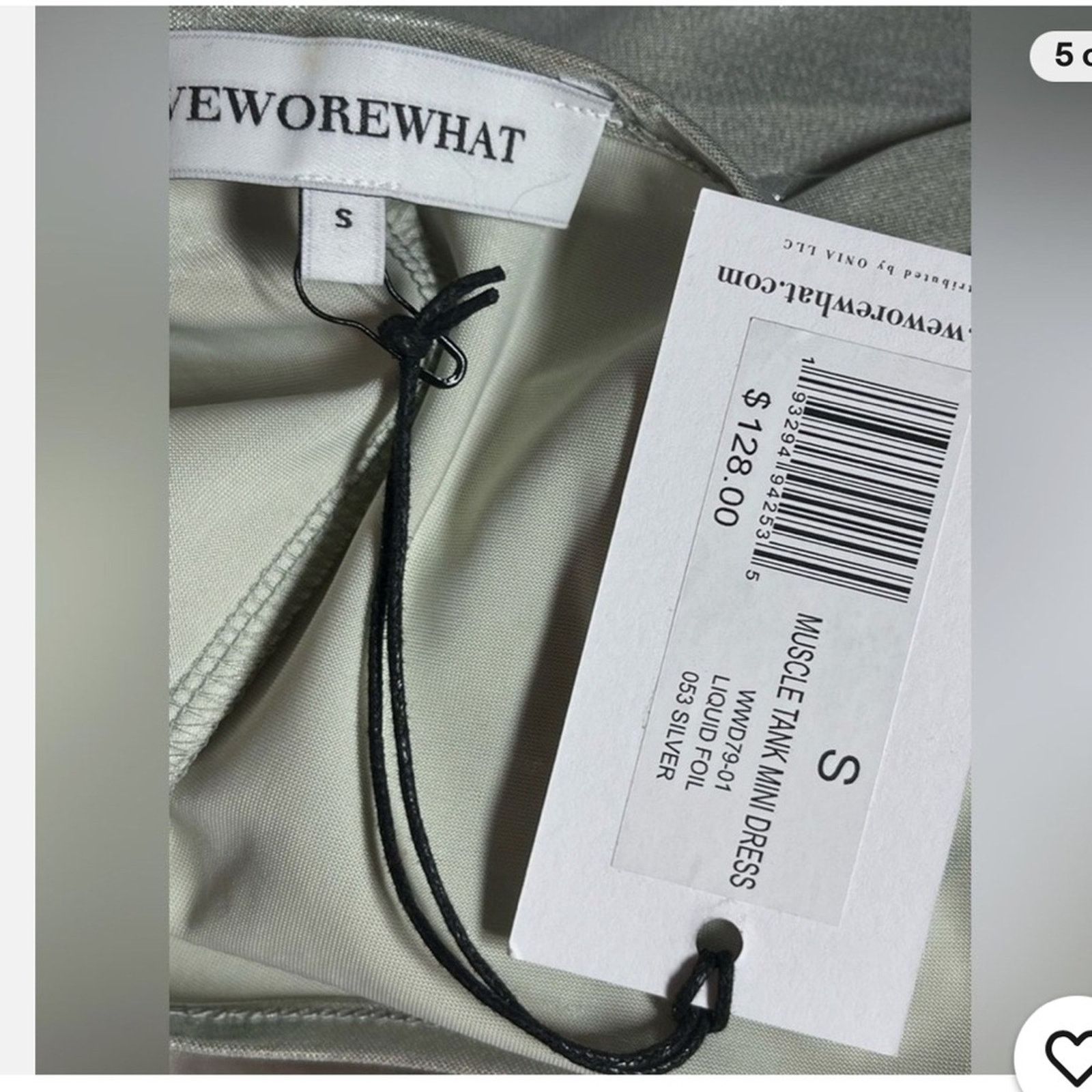 WeWoreWhat 197 NWT WeWoreWhat Revolve $128 Silver Dress Size S Size S / US 4 / IT 40 - 7 Thumbnail