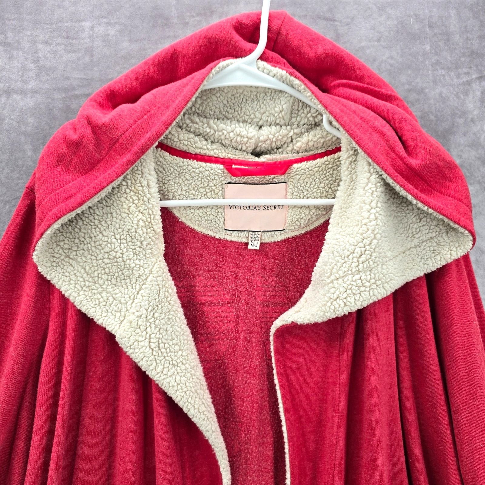 Victoria's Secret Victoria Secret Pink Sherpa VS Logo Hood M/L Oversized Robe Size M / US 6-8 / IT 42-44 - 3 Thumbnail