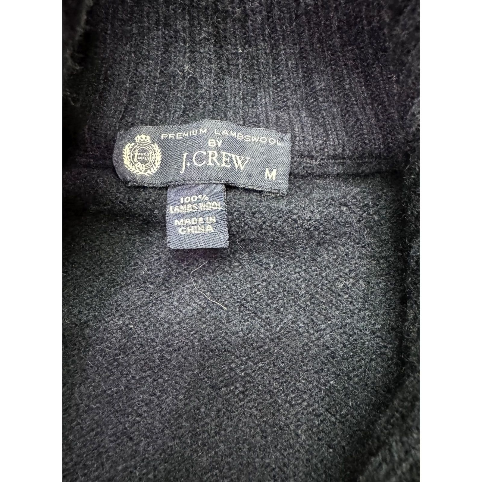 J.Crew J Crew Mens Medium Navy Argyle Lambswool Quarter Zip Pullover Sweater Size US M / EU 48-50 / 2 - 7 Thumbnail