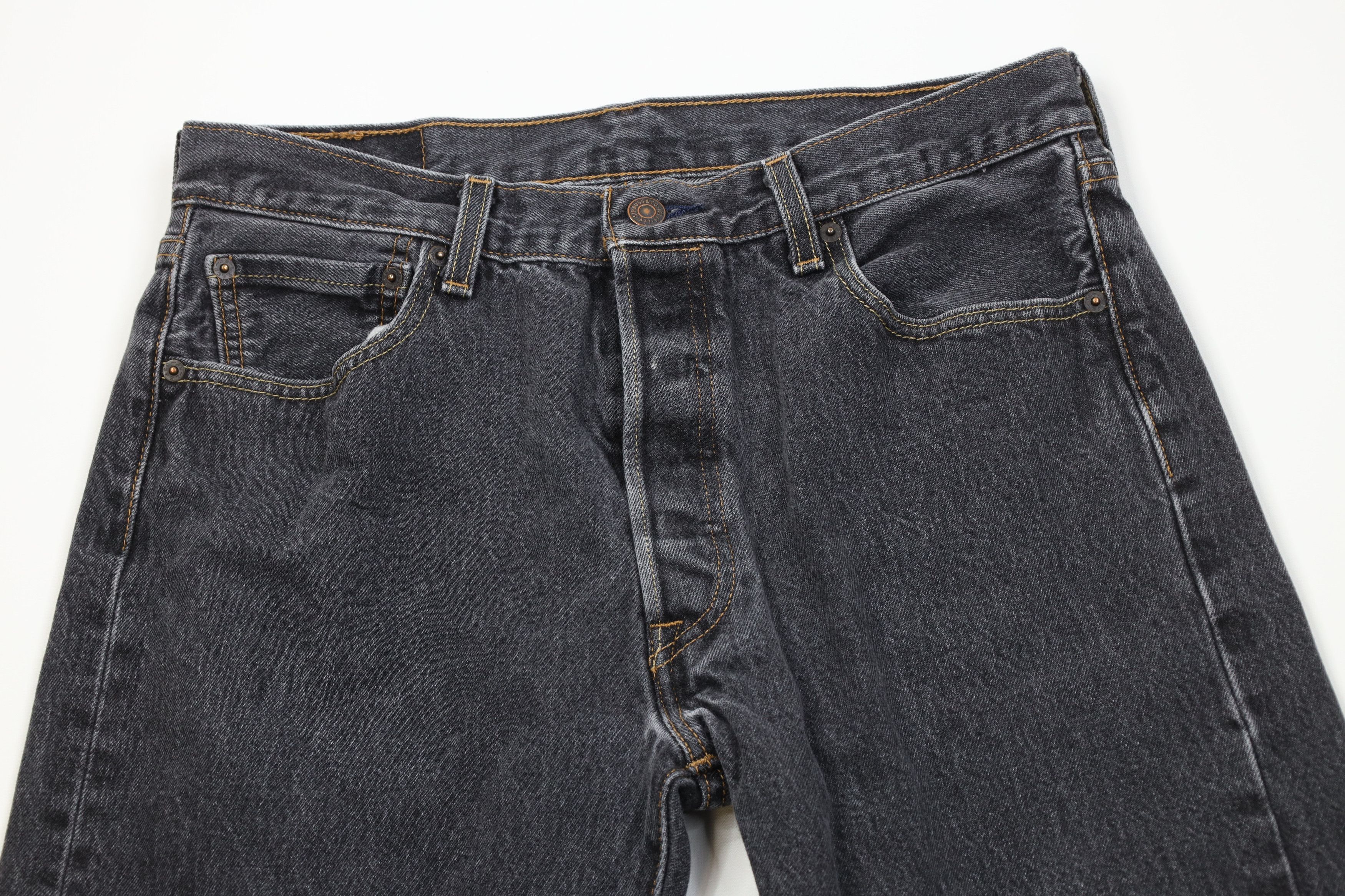 Levi's Vintage Y2K Levis 505xx Fly Regular Straight Leg Jeans Black Size US 34 / EU 50 - 2 Thumbnail