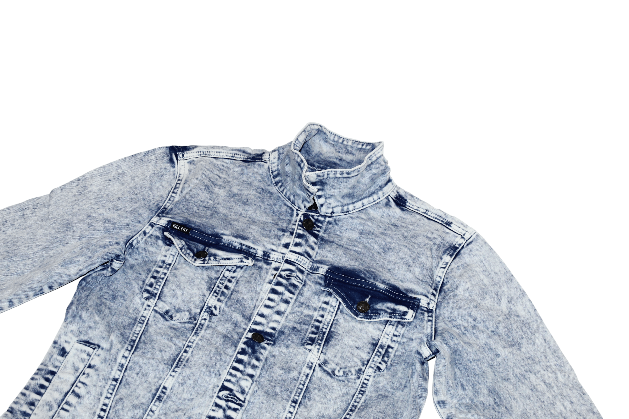 Kill City Kill City Los Angeles Acid Wash Denim Trucker Jacket Size US S / EU 44-46 / 1 - 4 Thumbnail