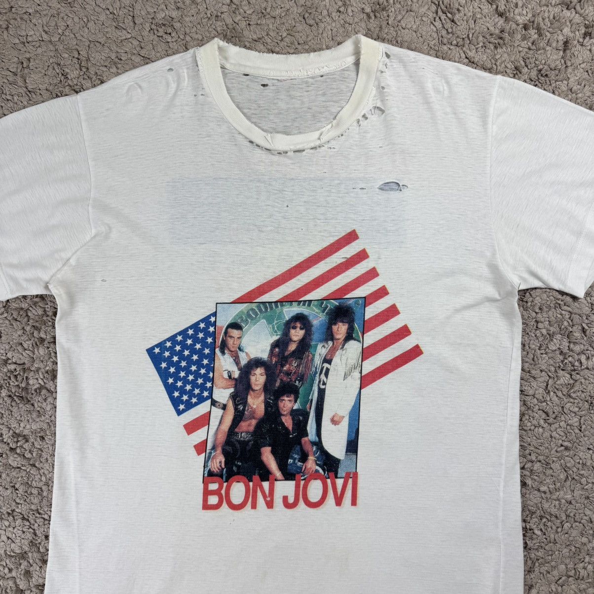 Band Tees Vintage Distress 90’ Bon Jovi Japan Japan Tour T-shirt Size US L / EU 52-54 / 3 - 5 Thumbnail