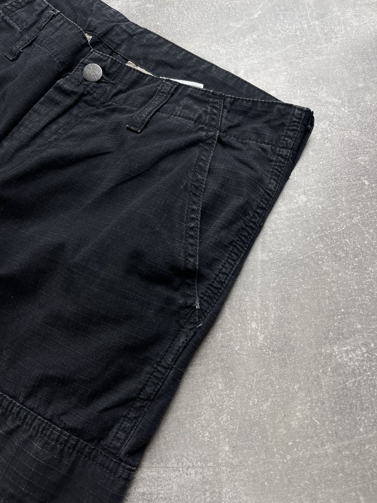 Carhartt Carhartt WIP Cargo Pants Black Ripstop Utility Workwear Size US 29 - 8 Thumbnail